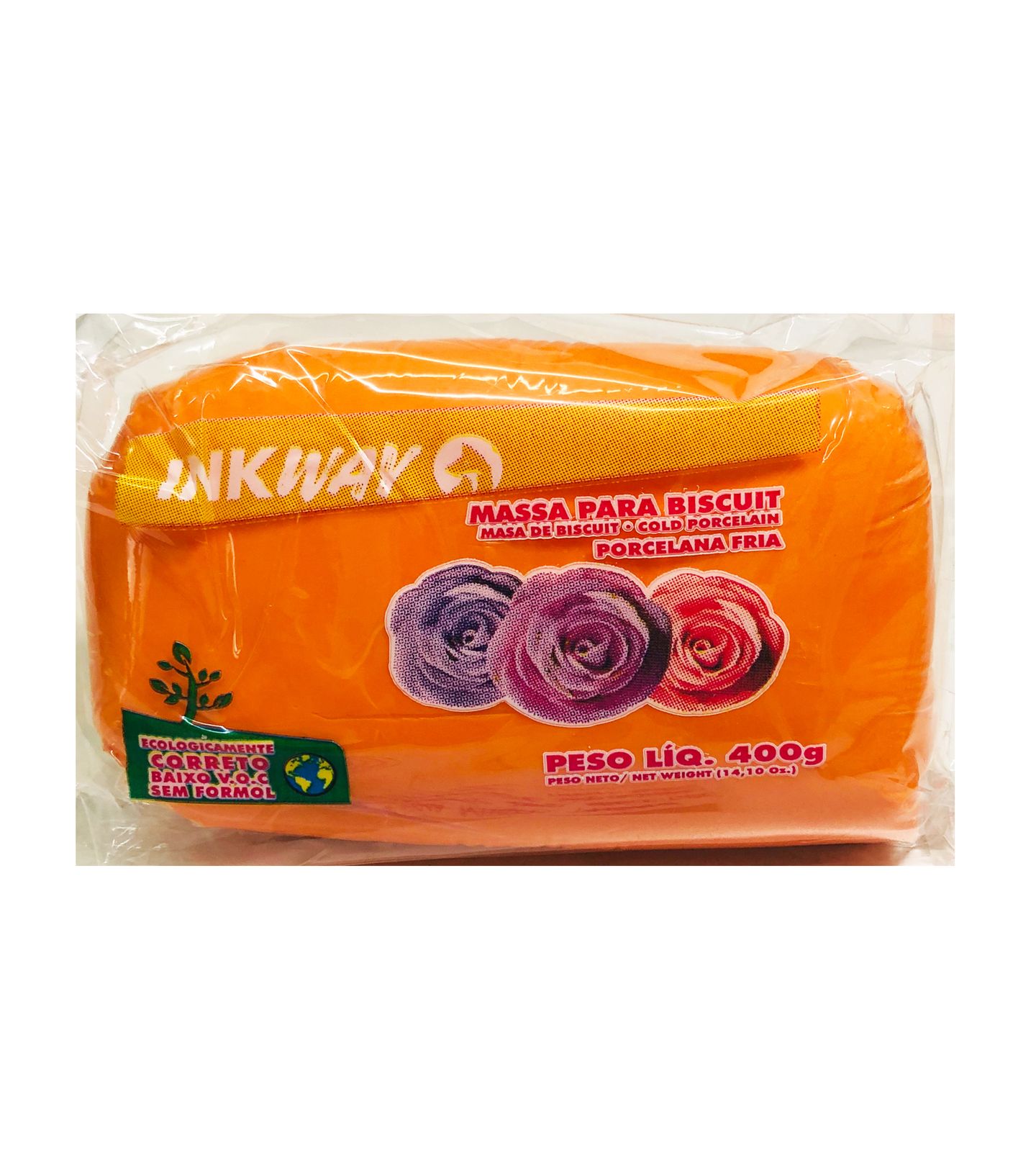 Massa p/ Biscuit - Inkway - Colorida / Natural - 400 g
