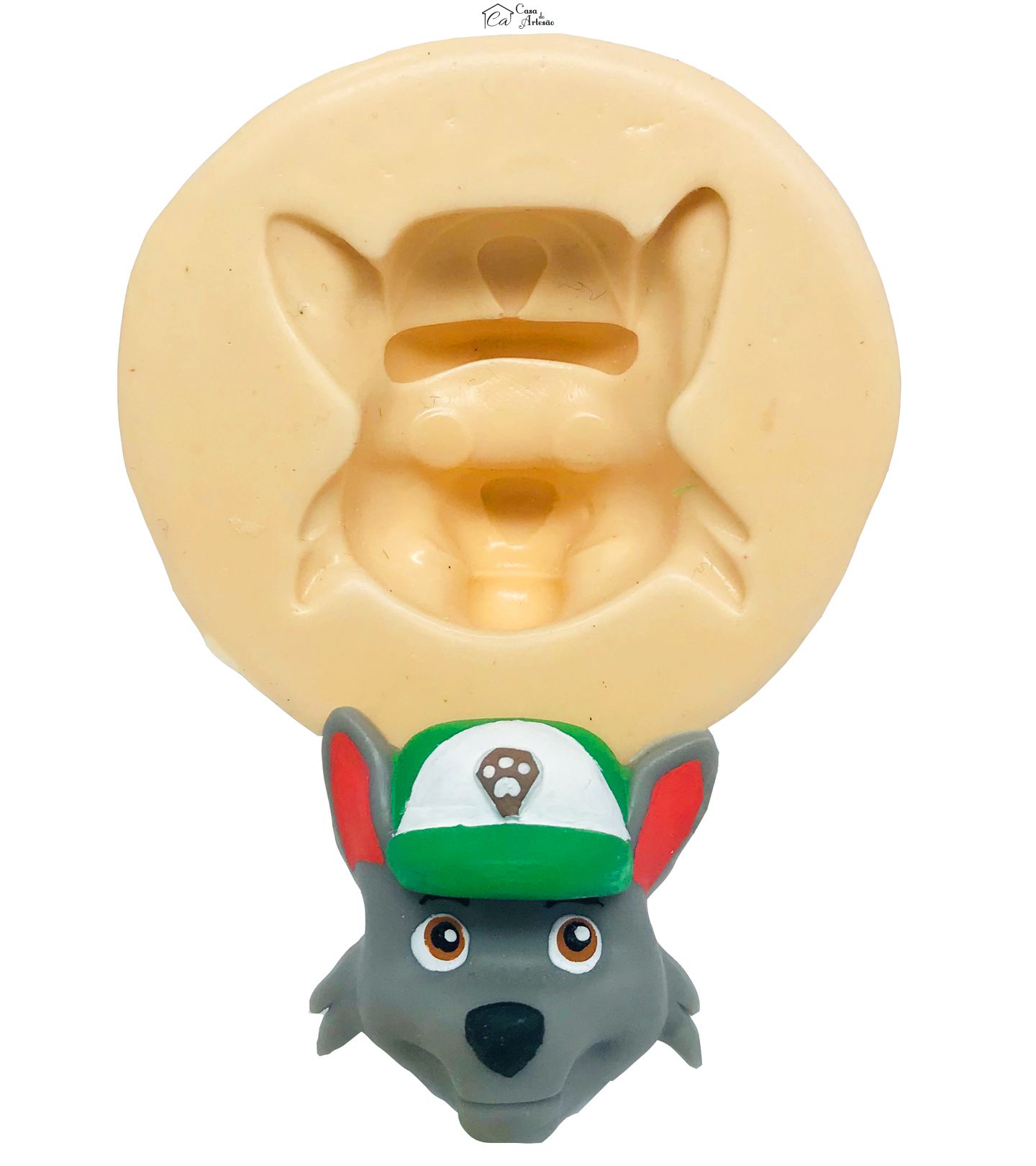 Molde de silicone - Patrulha Canina - Rosto Rocky - Medio -  P264 / P301