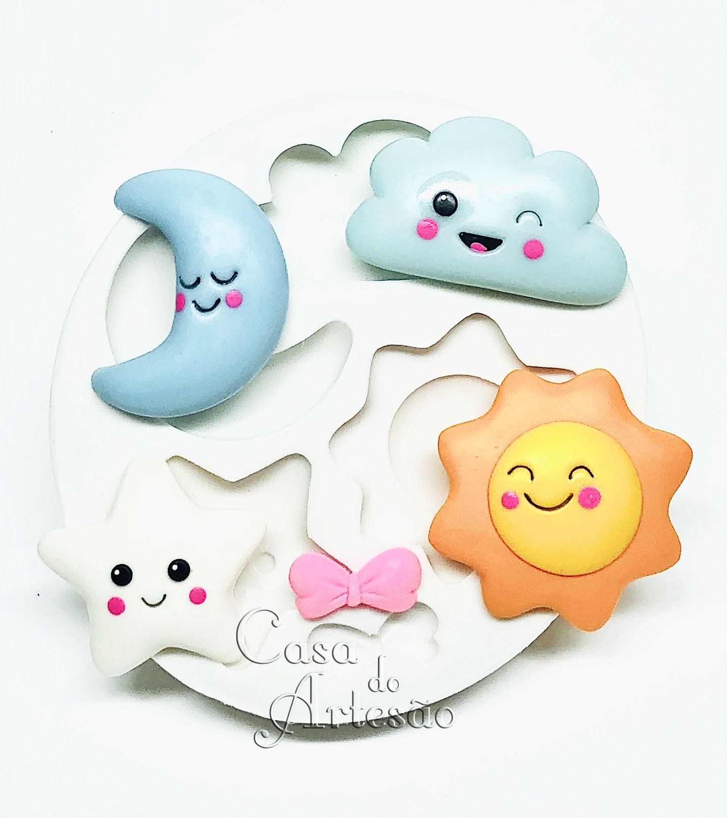 Kawaii - Lua, Estrela; Nuvem e Sol - Grande - P892