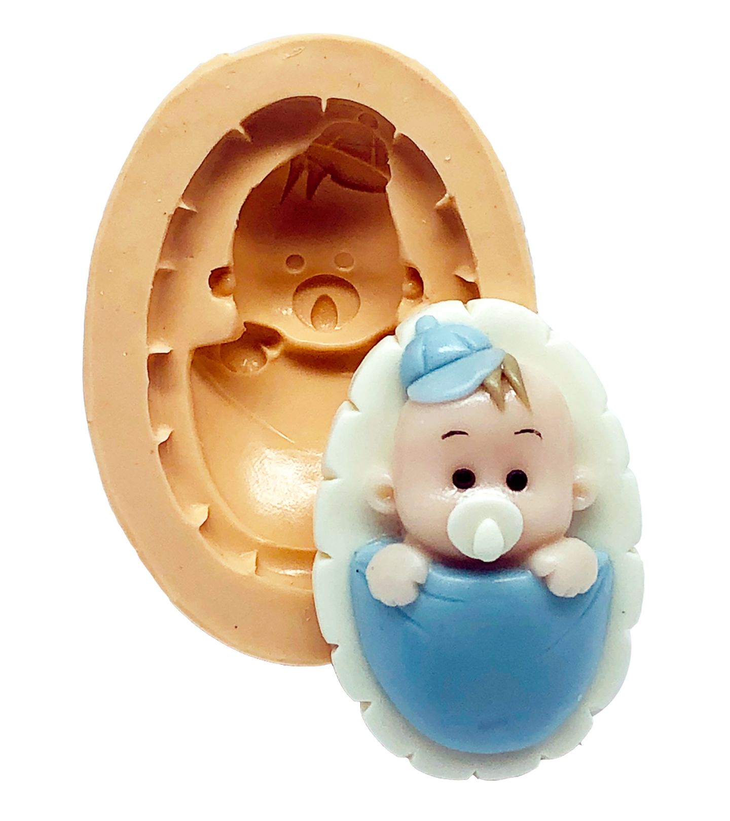 Bebê com Chupeta - Menino - Grande - P810