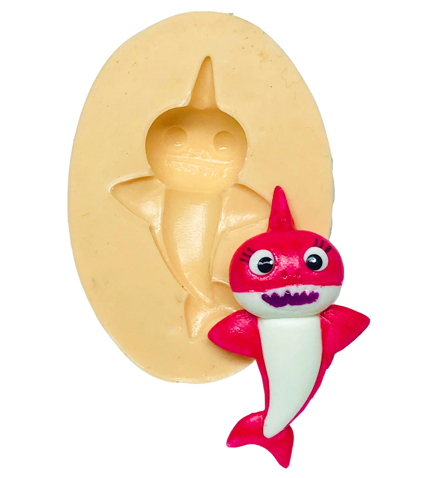Molde de silicone - Baby Shark - Mamãe - Pequena - P621