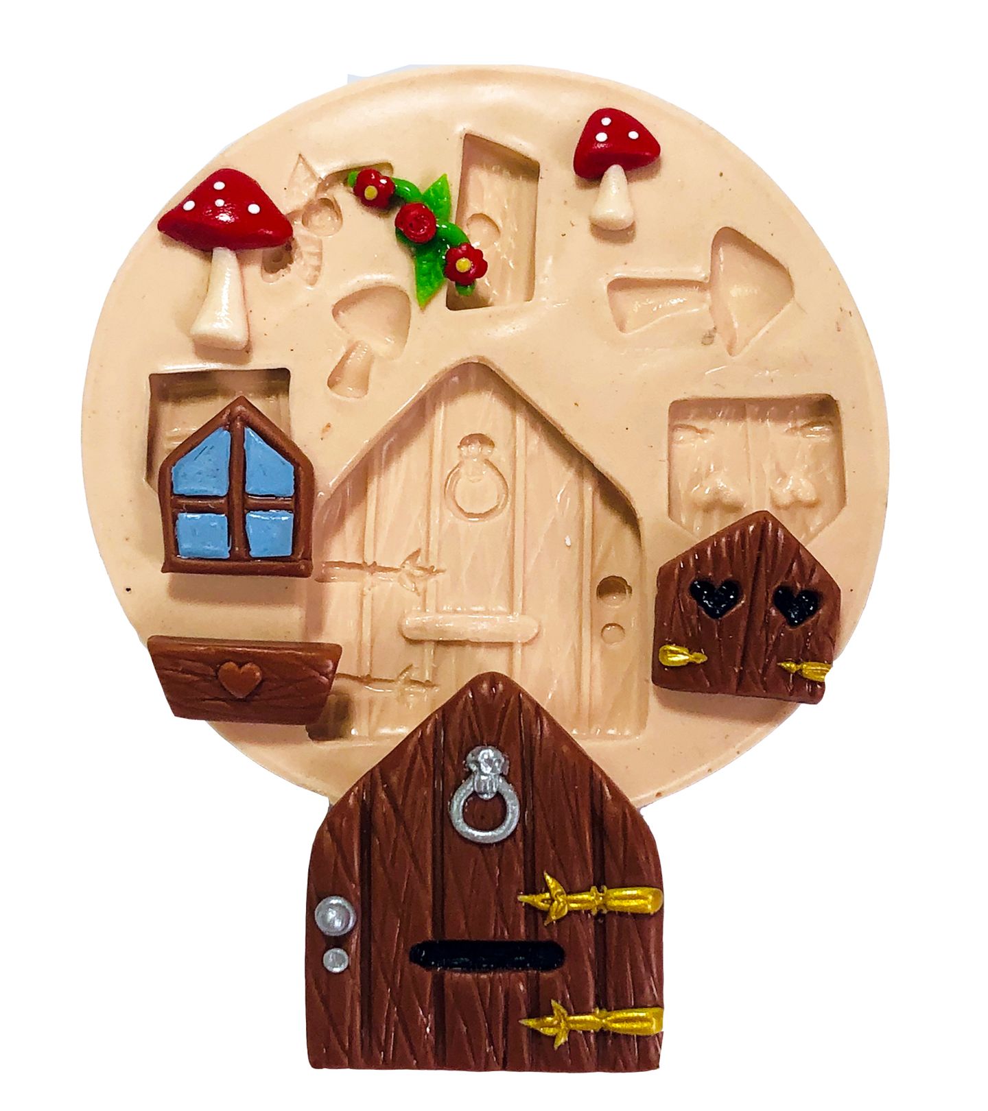 Casinha de Gnomo - Porta; Janela e Jardineira - Md - P713