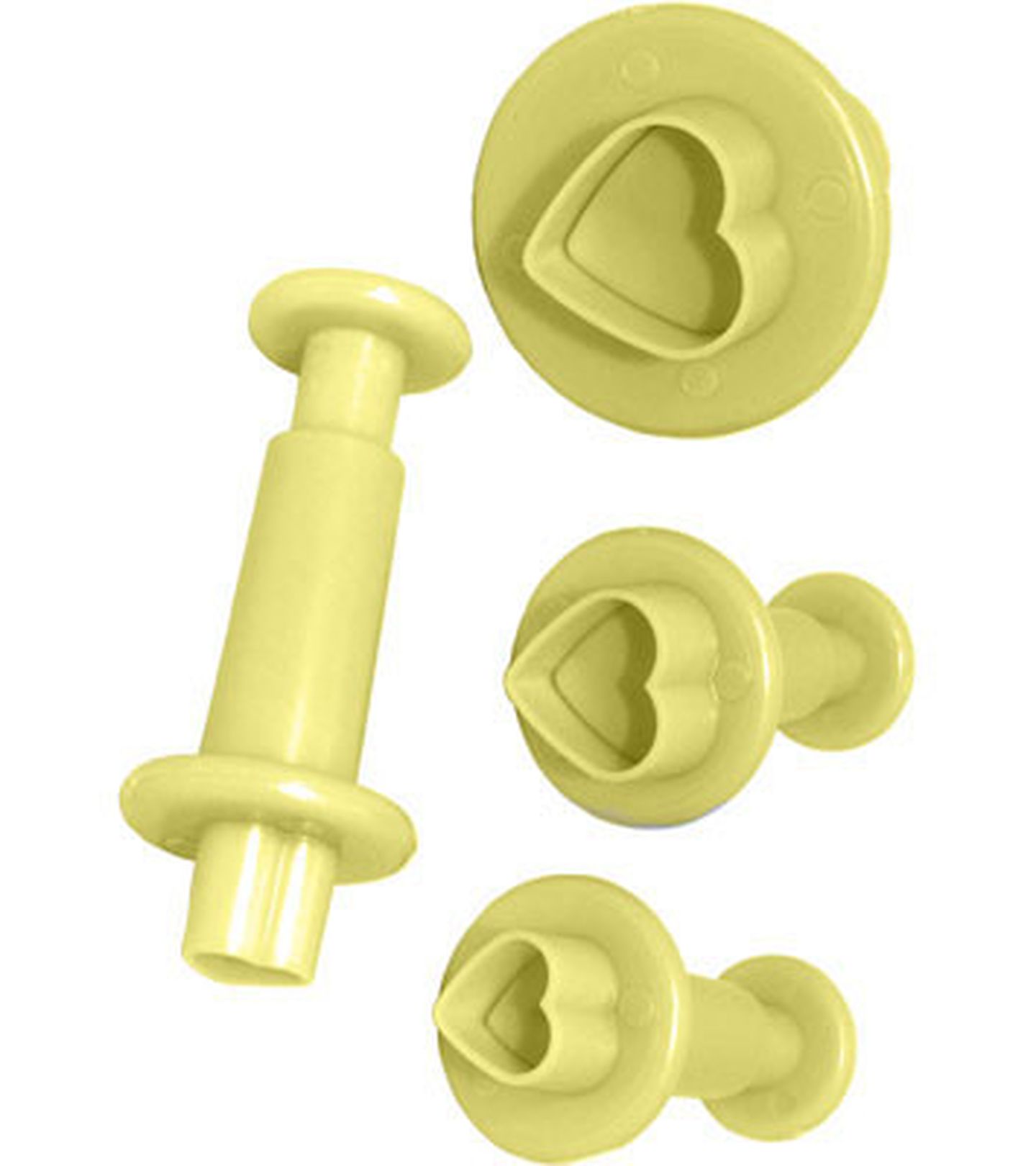 Cortador Blue Star - Ejetores de Coração - c/ 4 - Cod.8393