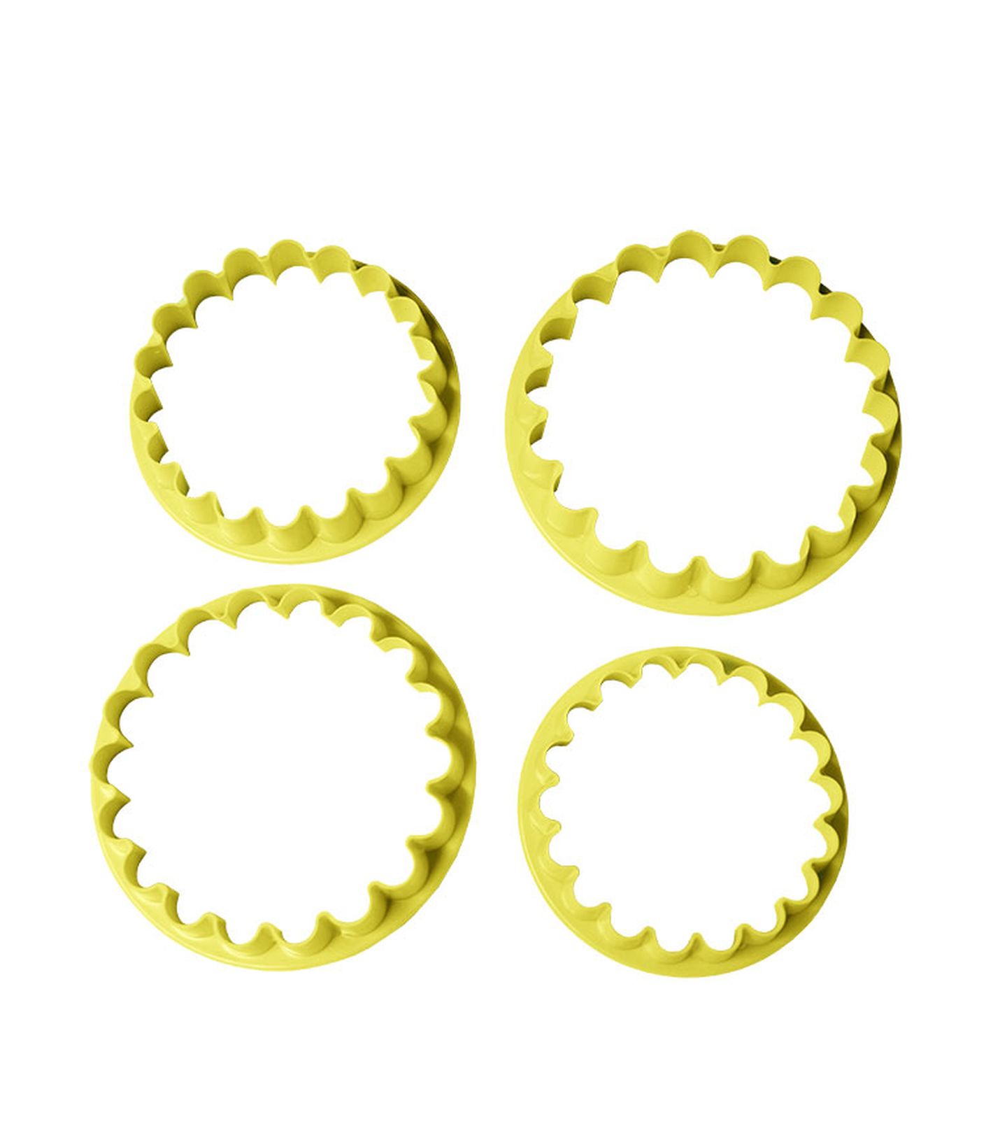 Cortador Blue Star - Redondo Babados - (4 pç) - P - Cod.7976