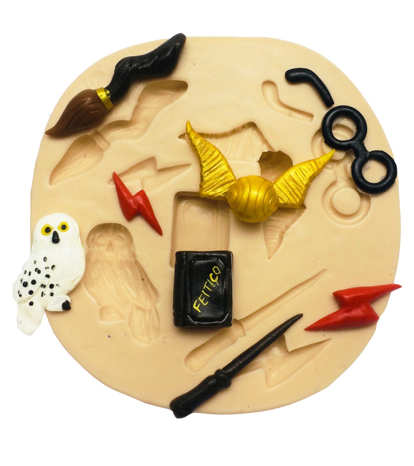 Harry Potter - Cicatriz, Oculos, Pomo de Ouro,Coruja, etc - P219