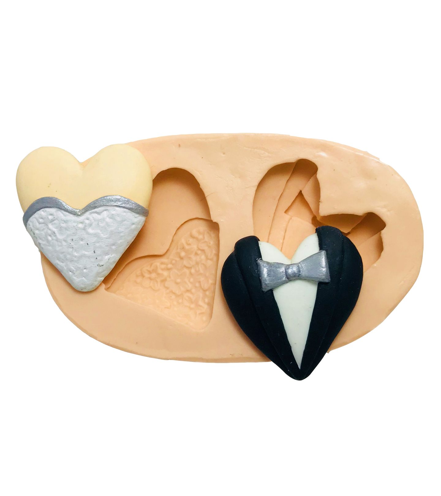 Coração - Busto Noivo e Noiva