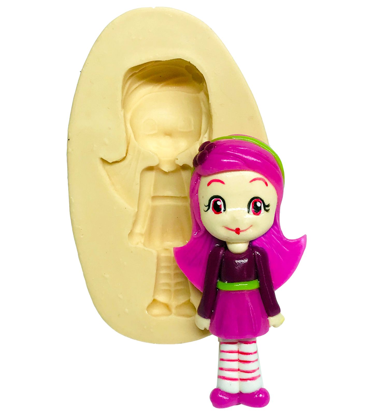 Moranguinho - Cachinho de Framboesa - Boneca Grande - P515