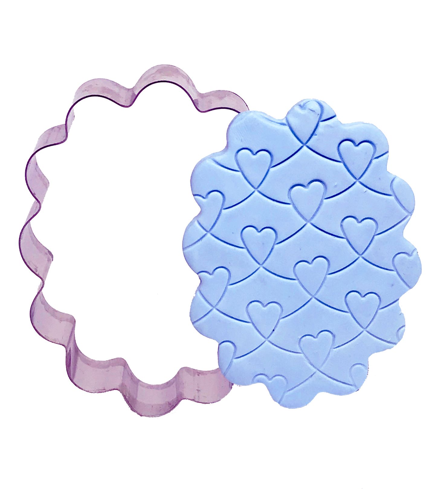 Cortador Aço - Moldura Oval Ondulada Pq - Y