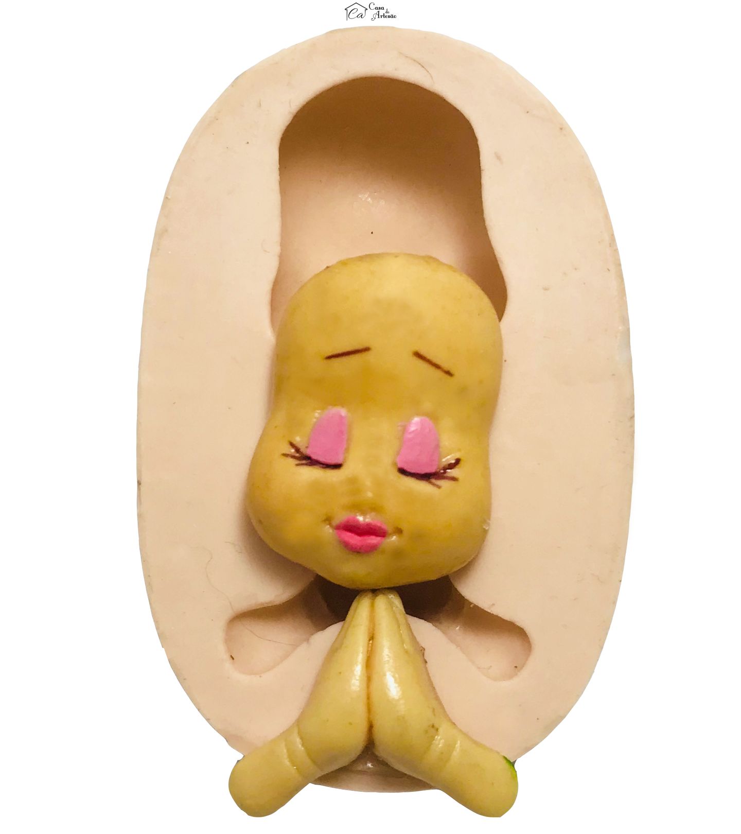 Molde de silicone - Rosto Anjo Grande