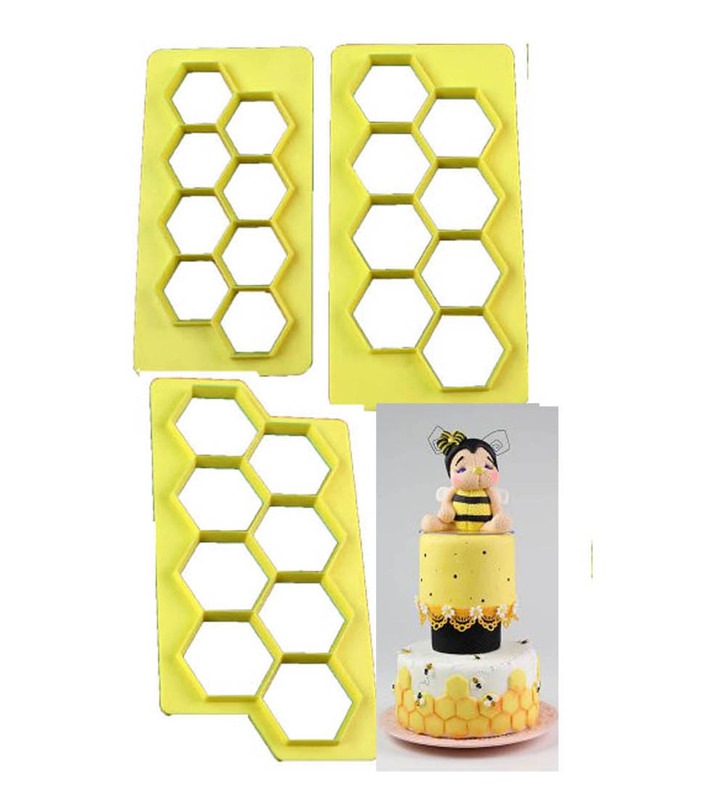 Cortador Blue Star - Geometrico - Hexagono - C/ 03 Peças - Cod.6368