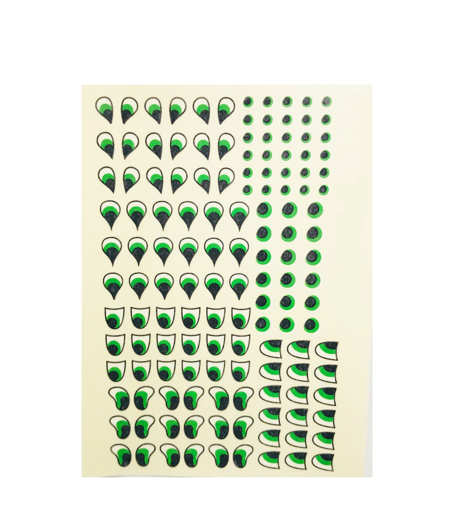 Decalques de Olhos (Pq) - (Cartela c/ 69 Pares)