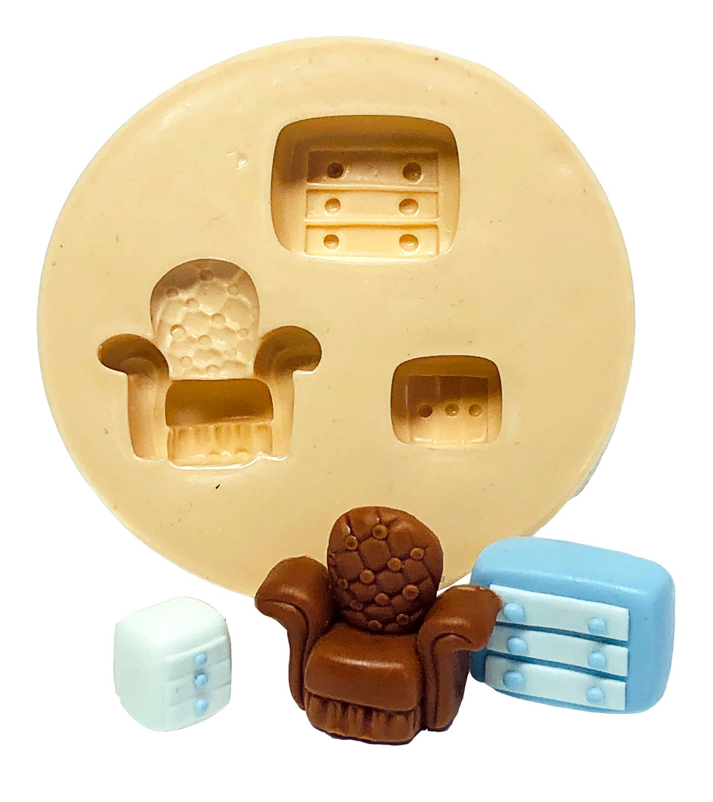 Moveis Bebê - Comoda, Poltrona e Criado - Pequena -P670