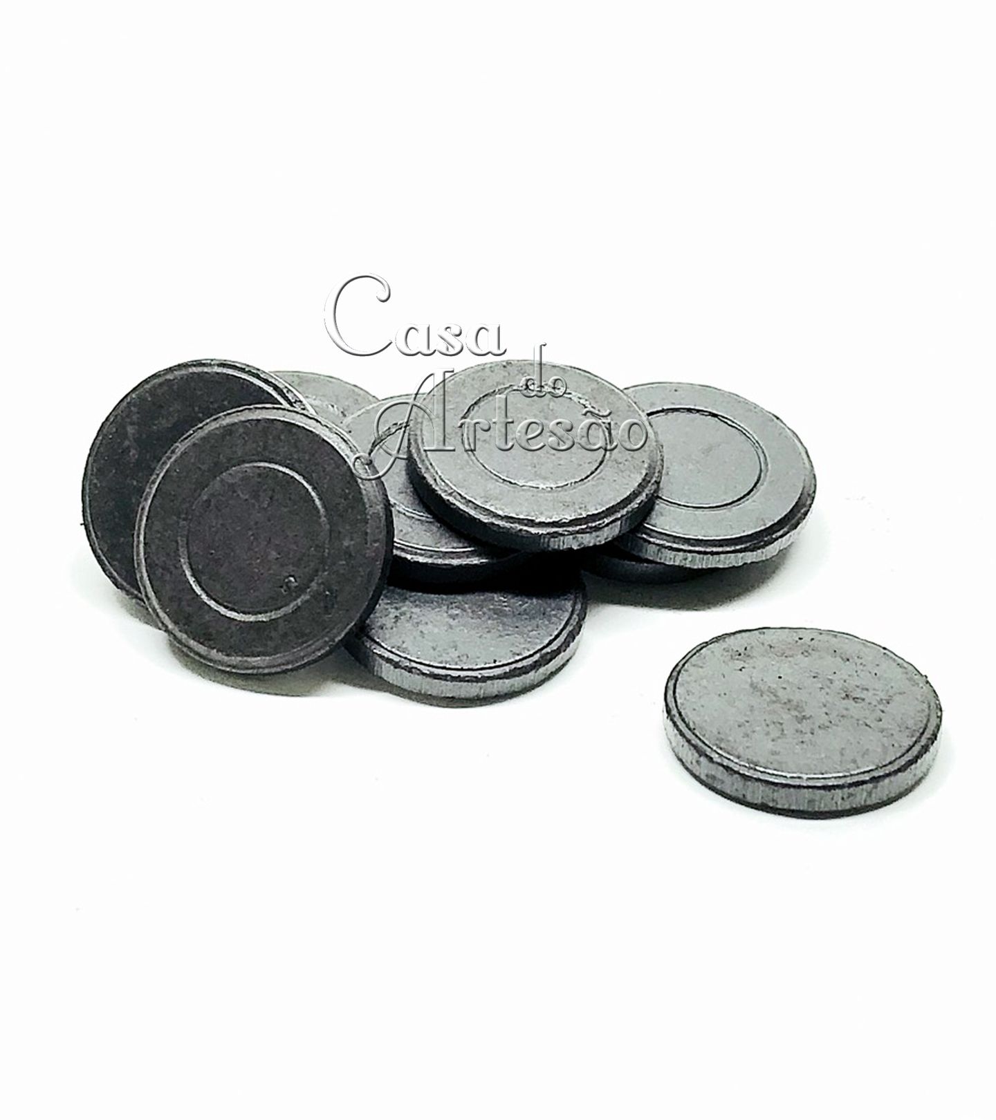 Imã Redondo 20 mm (Pacote Com 50 Peças)