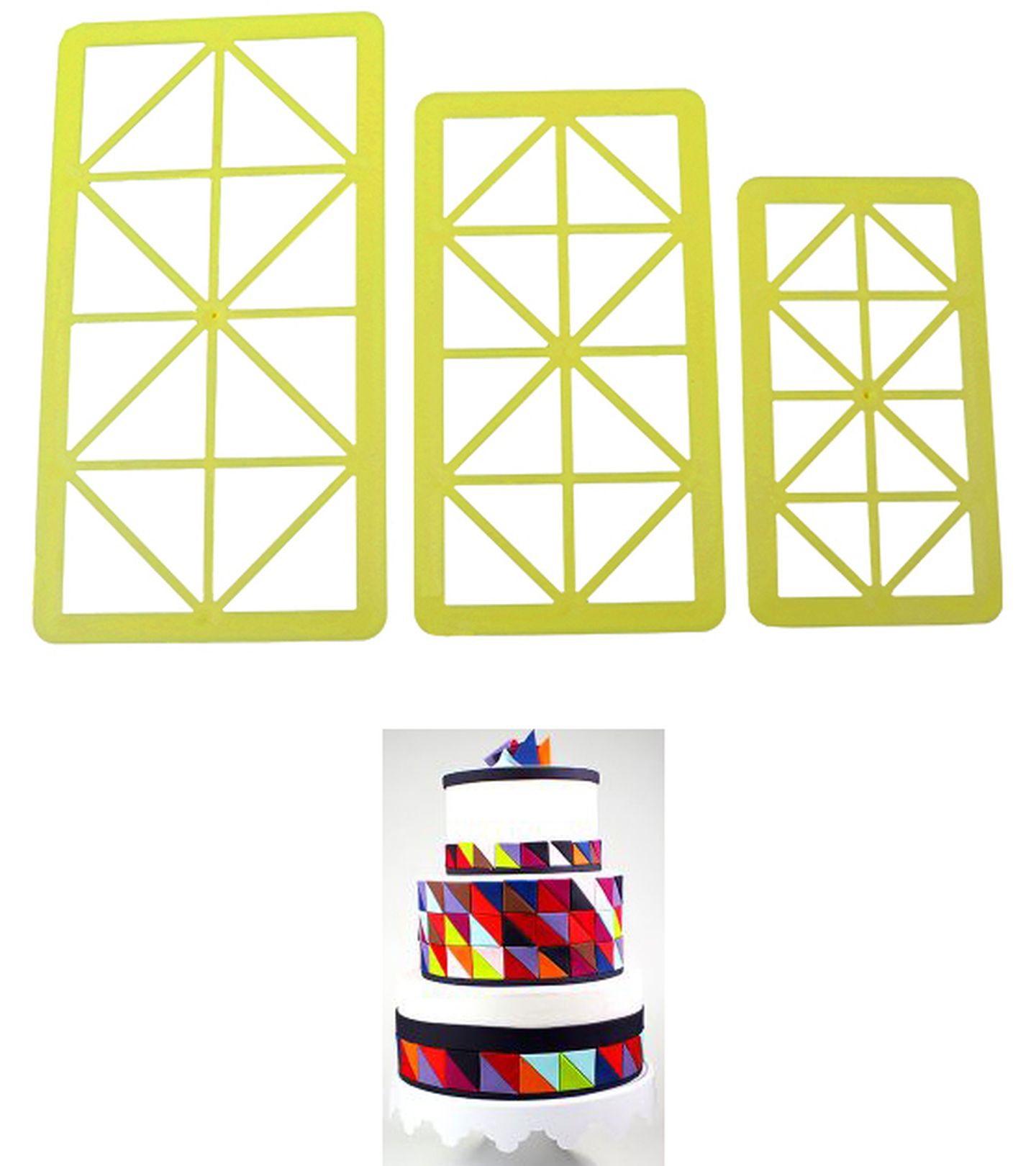 Cortador Blue Star - Geometrico - Triangulo Retangulo - C/ 03 Peças - Cod.6344