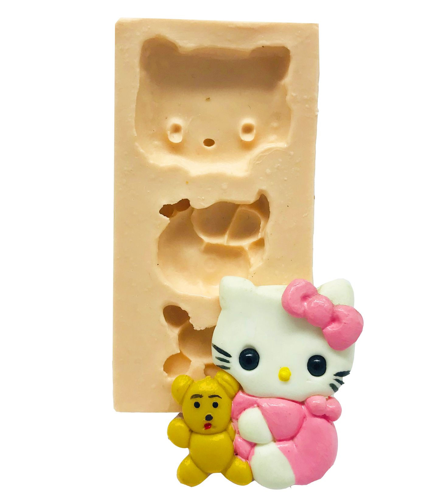 Hello Kitty Segurando Urso - P75