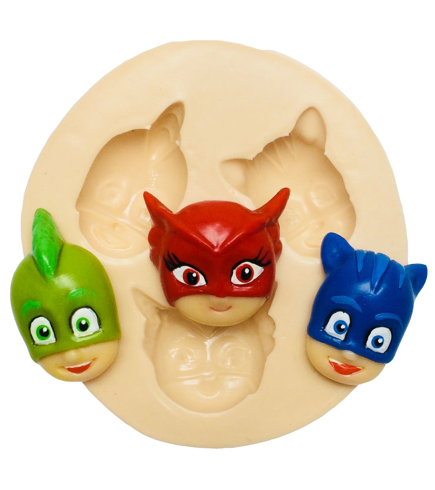 PJMasks - Rosto Catboy, Owlette e Gekko - Pequeno - P269