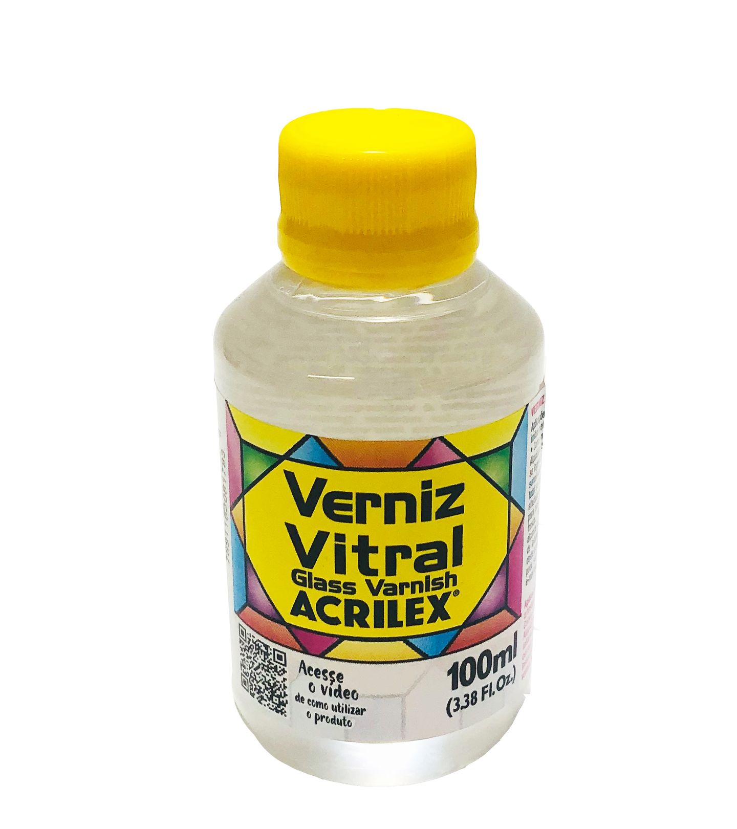 Verniz Acrilex - Vitral - 100 mL - Brilhante - Incolor