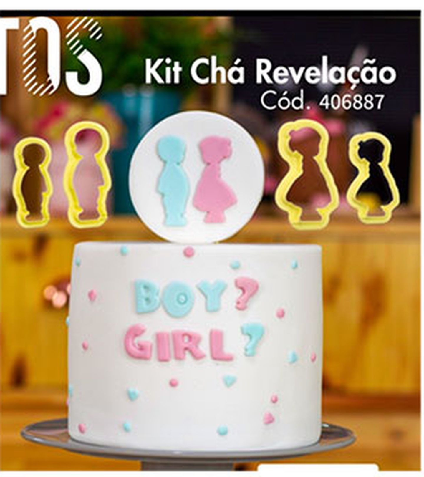 Cortador Blue Star - Kit Cha Revelação - Cod.6887