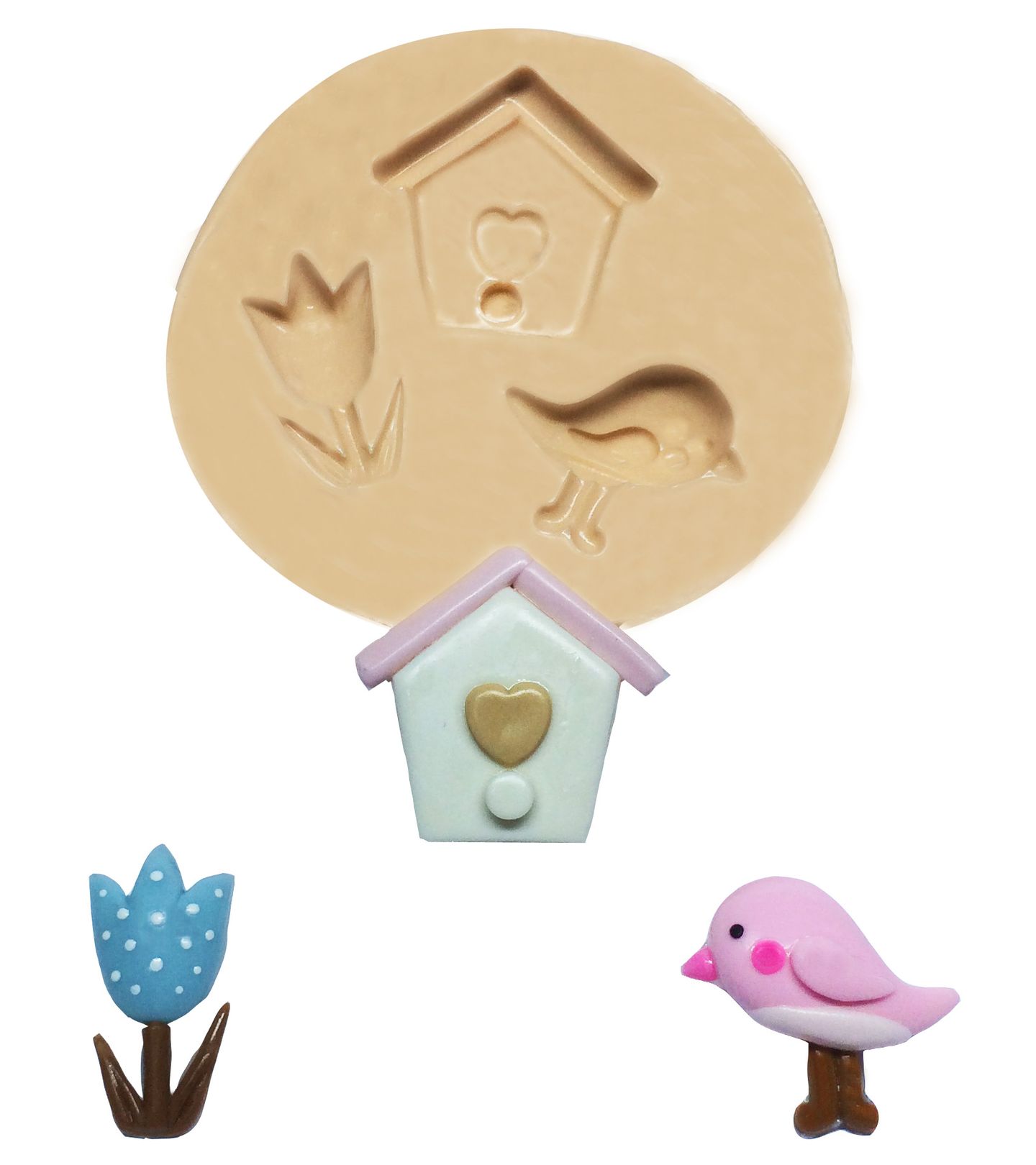 Jardim Encantado - Casa, Flor e Pássaro - Pequeno - P277