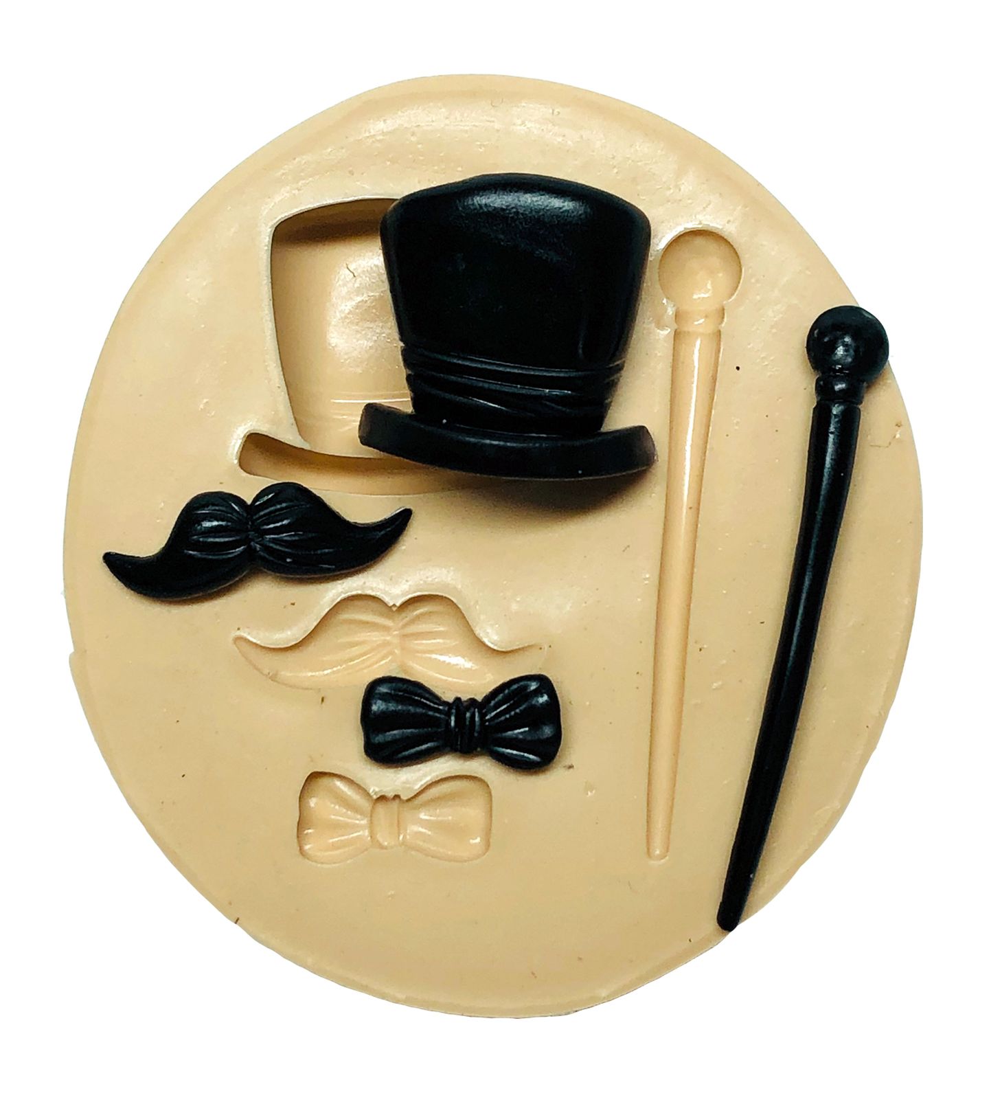 Cartola - Kit - Bigode, Laço, Bengala - Medio - P725