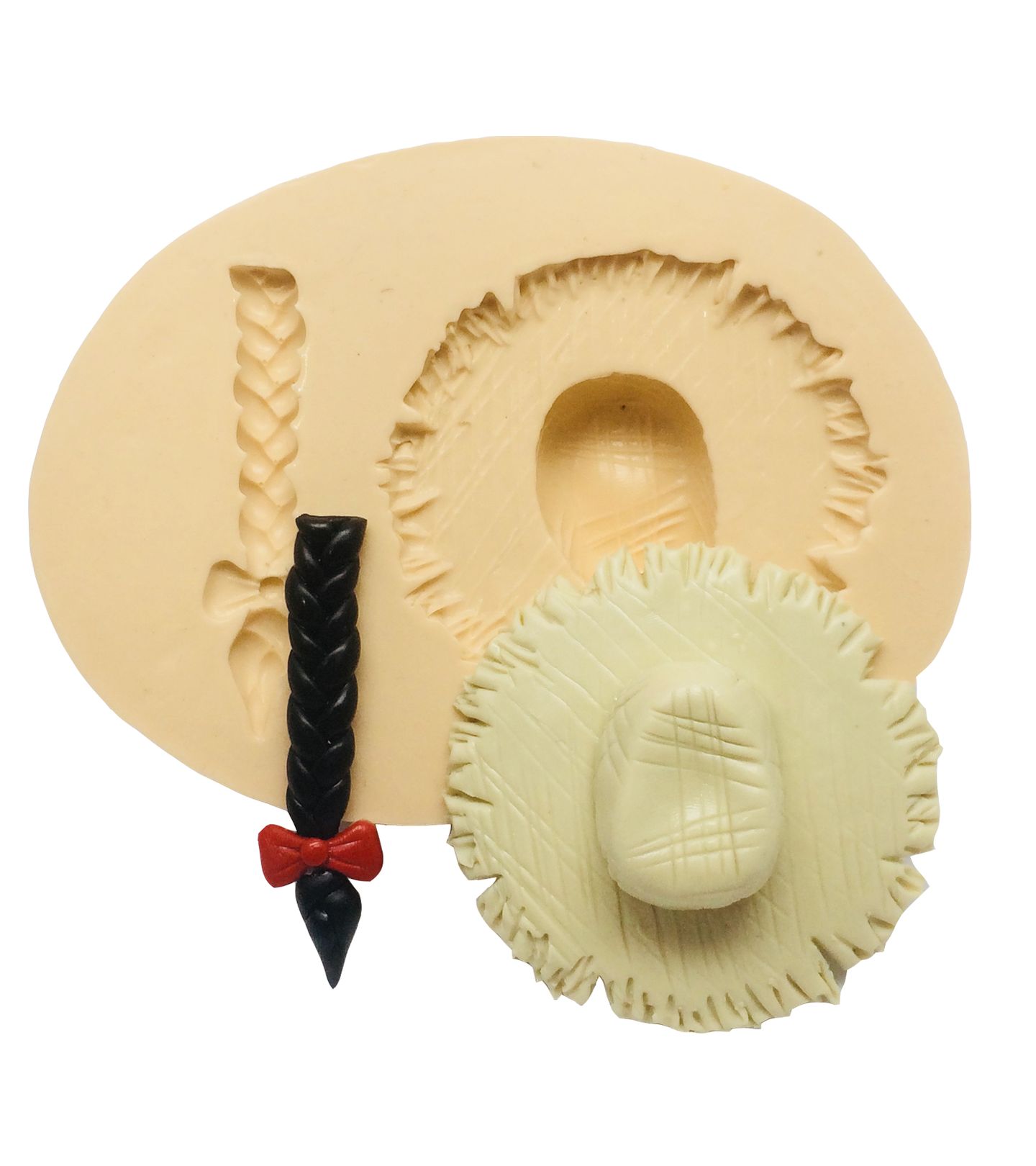 Caipira - Chapeu e Trança - Grande - P357