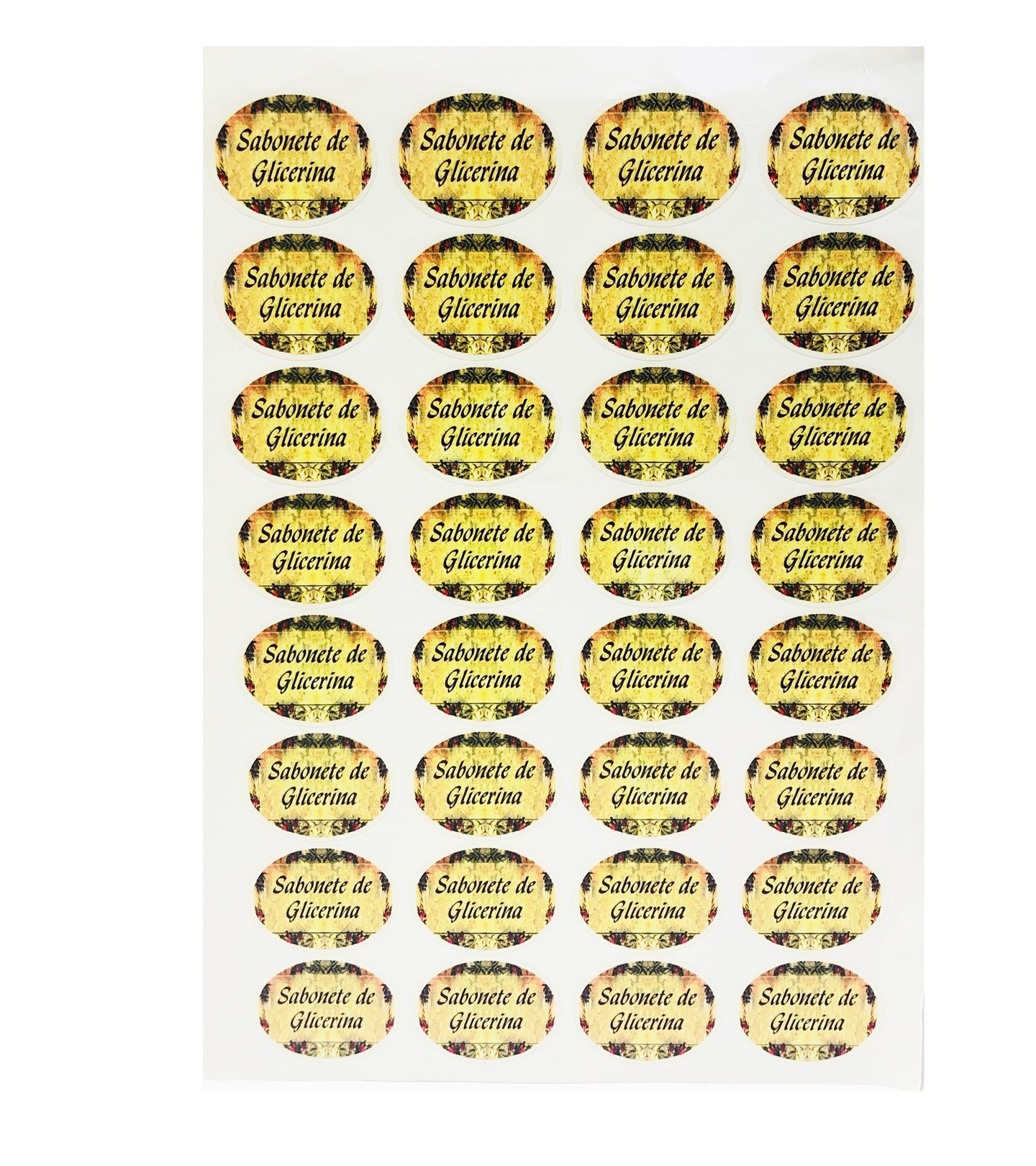 Adesivo p/ Sabonete de Glicerina - Cartela c/ 32