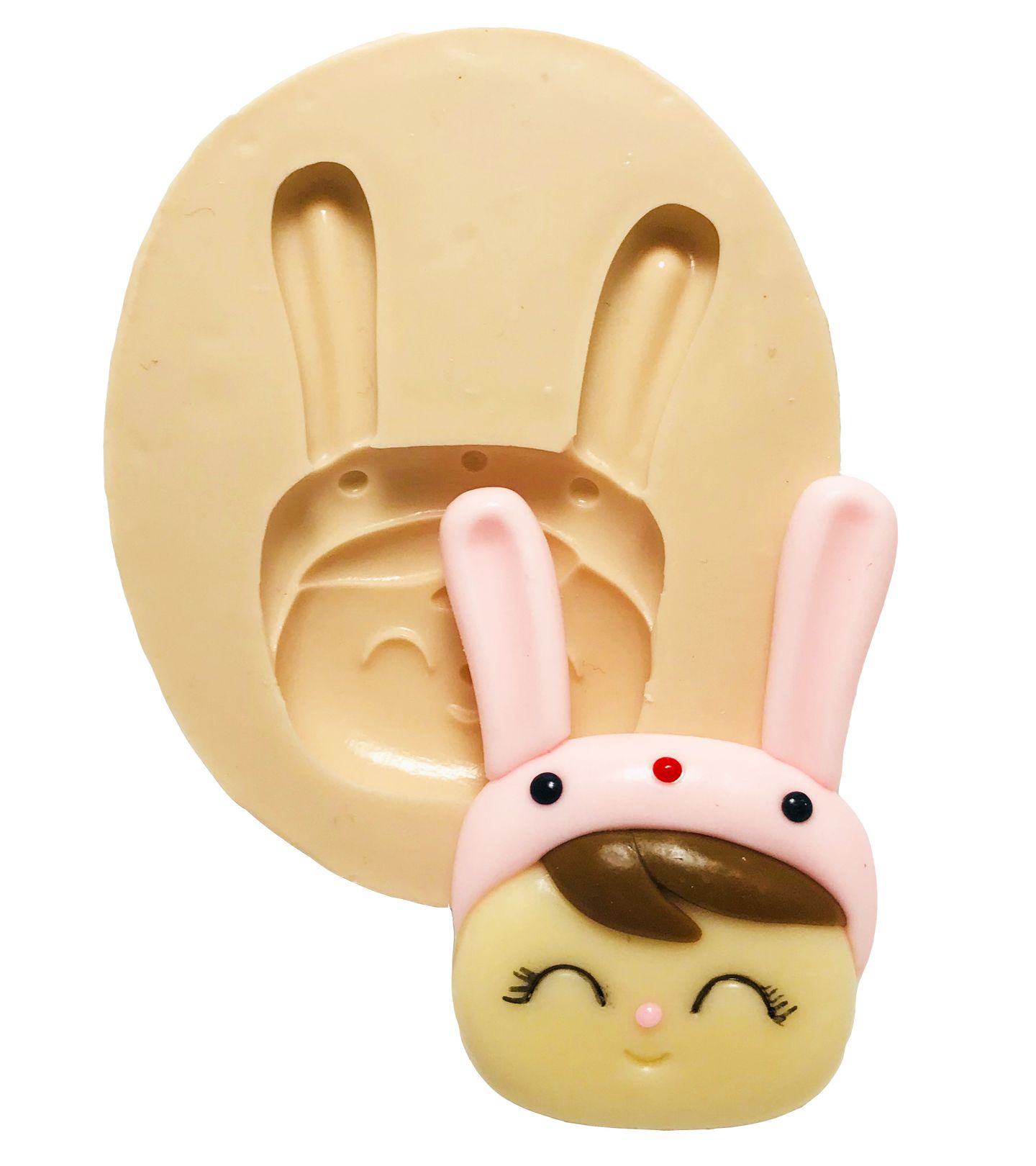 Me too Doll - Rosto Angela Coelha Pink - Grande - P427