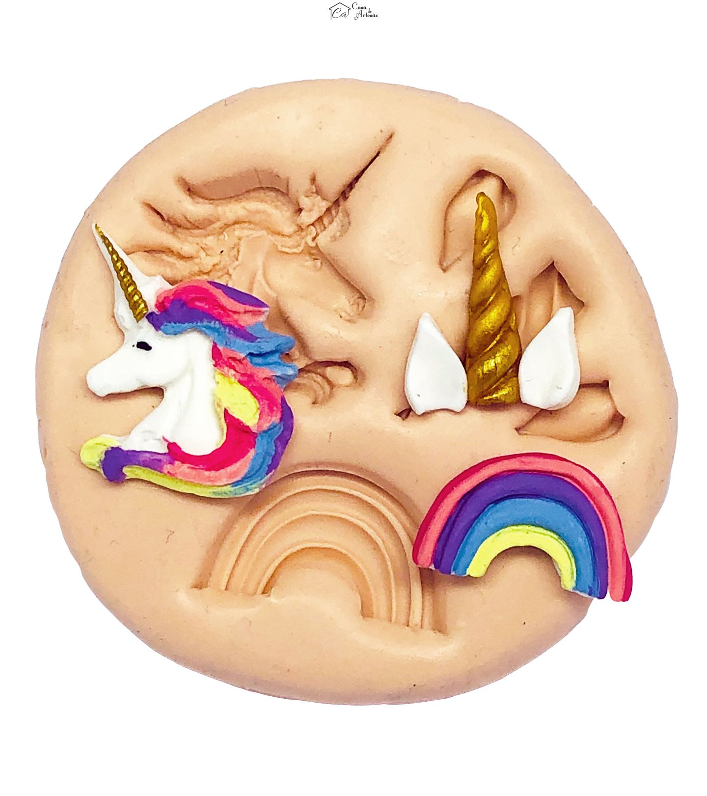 Unicornio - Cabeça, Chifre, Arco-Iris - P689