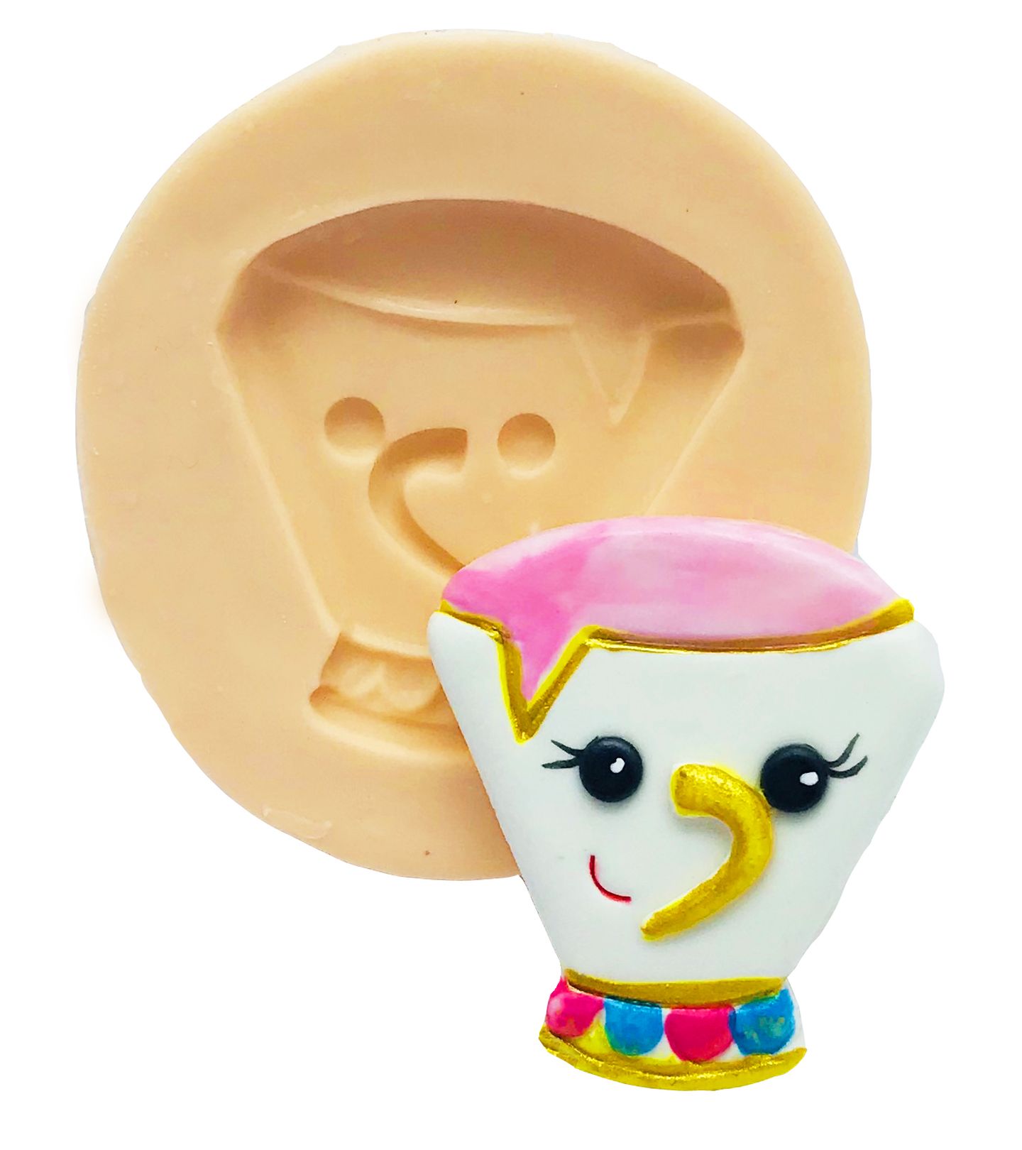 A Bela e A Fera - Xicara Chapada - Pequena - P456