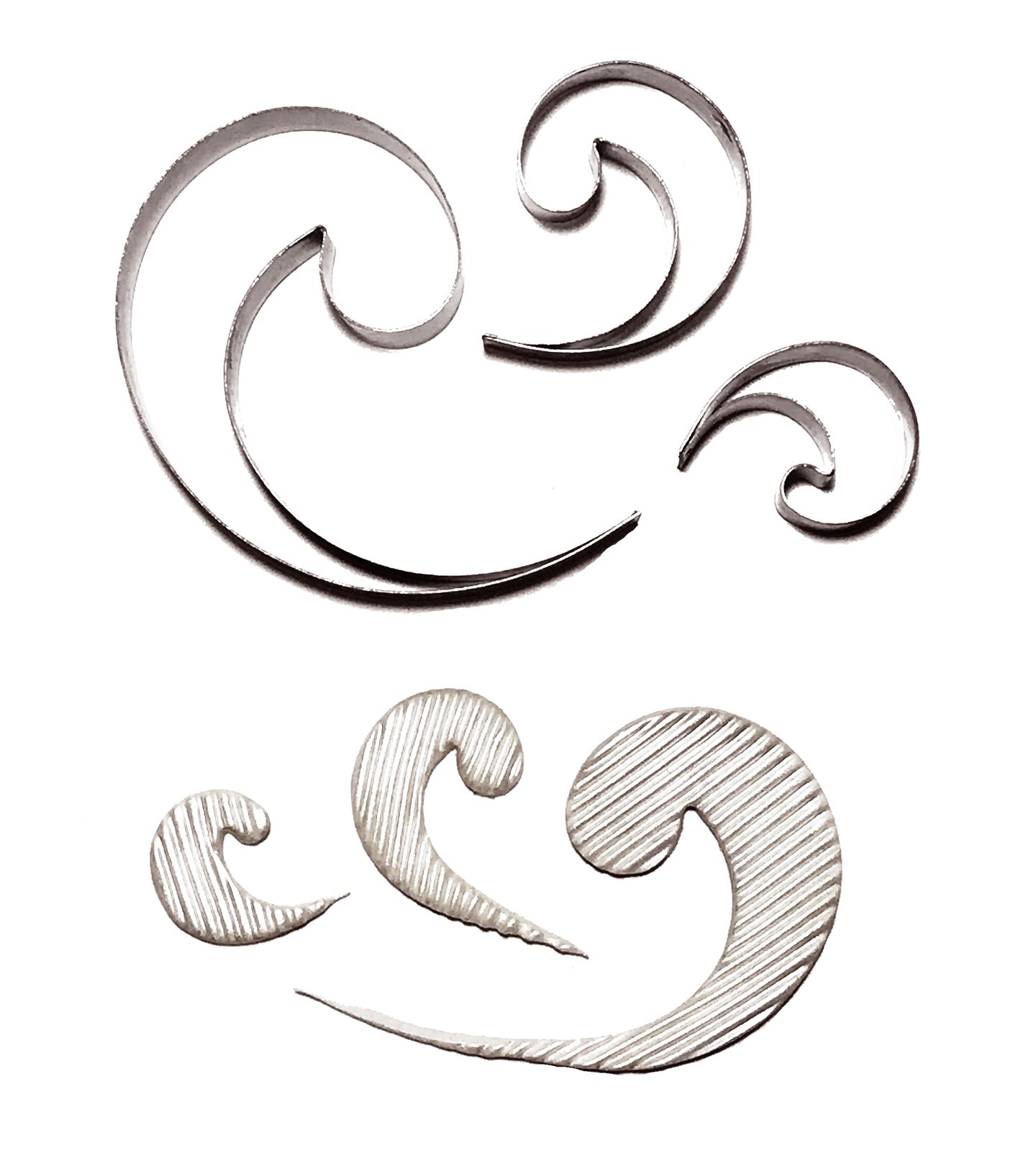 Cortador Aço - Decoração p/ Bolo - Arabesco - 03 pç