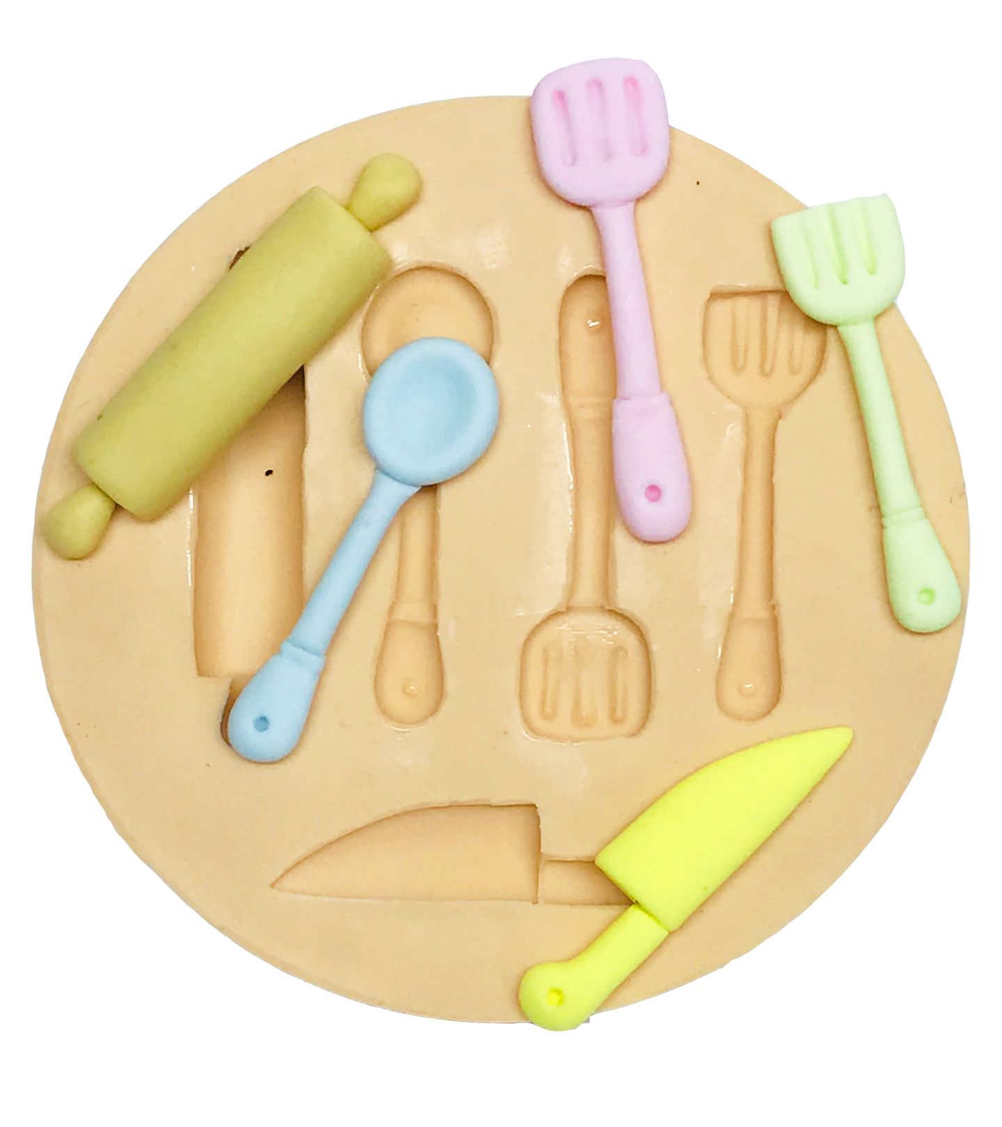 Utensilios de Cozinha - Colheres, Faca, Rolo - Medio - P556