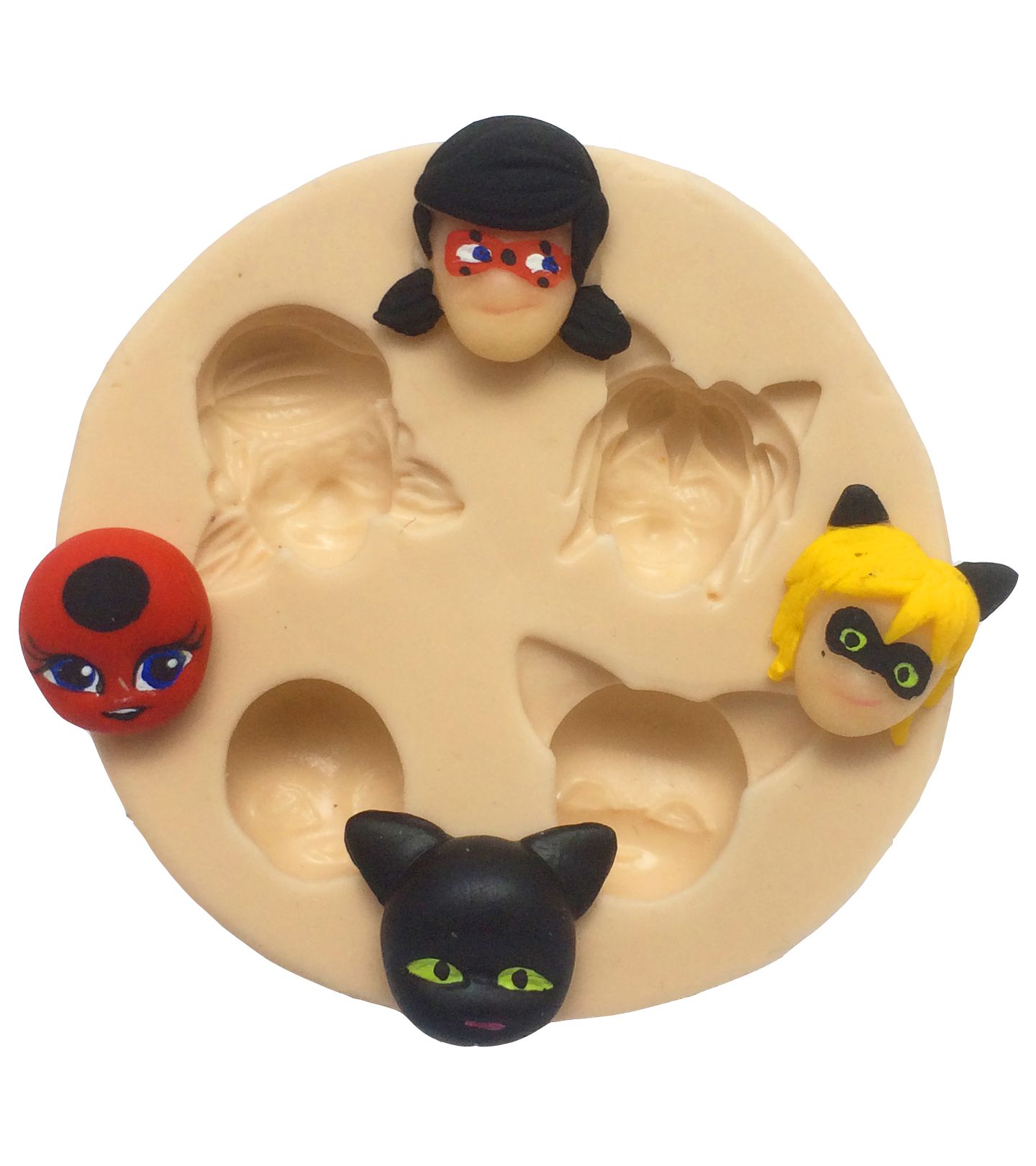 Ladybug - Rostos Marinette, Adrien, Tikki, Plagg - Pequeno - P167