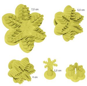 Cortador Blue Star - Ejetores de Flocos de Neve I - C/ 04 Pç -  Cod.8188