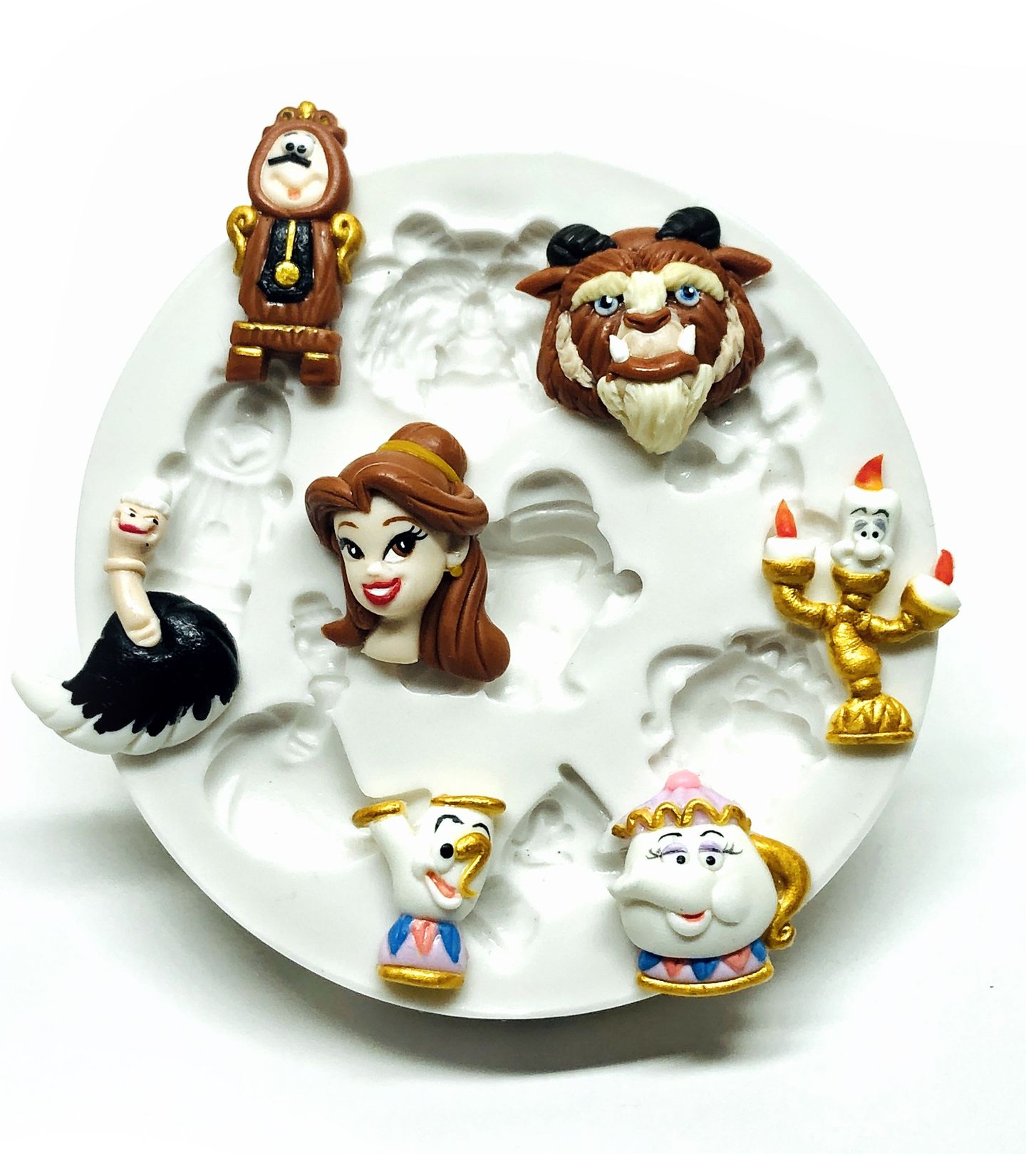 A Bela e a Fera - Rosto Bela e Fera e Acessorios - Peq.- P999