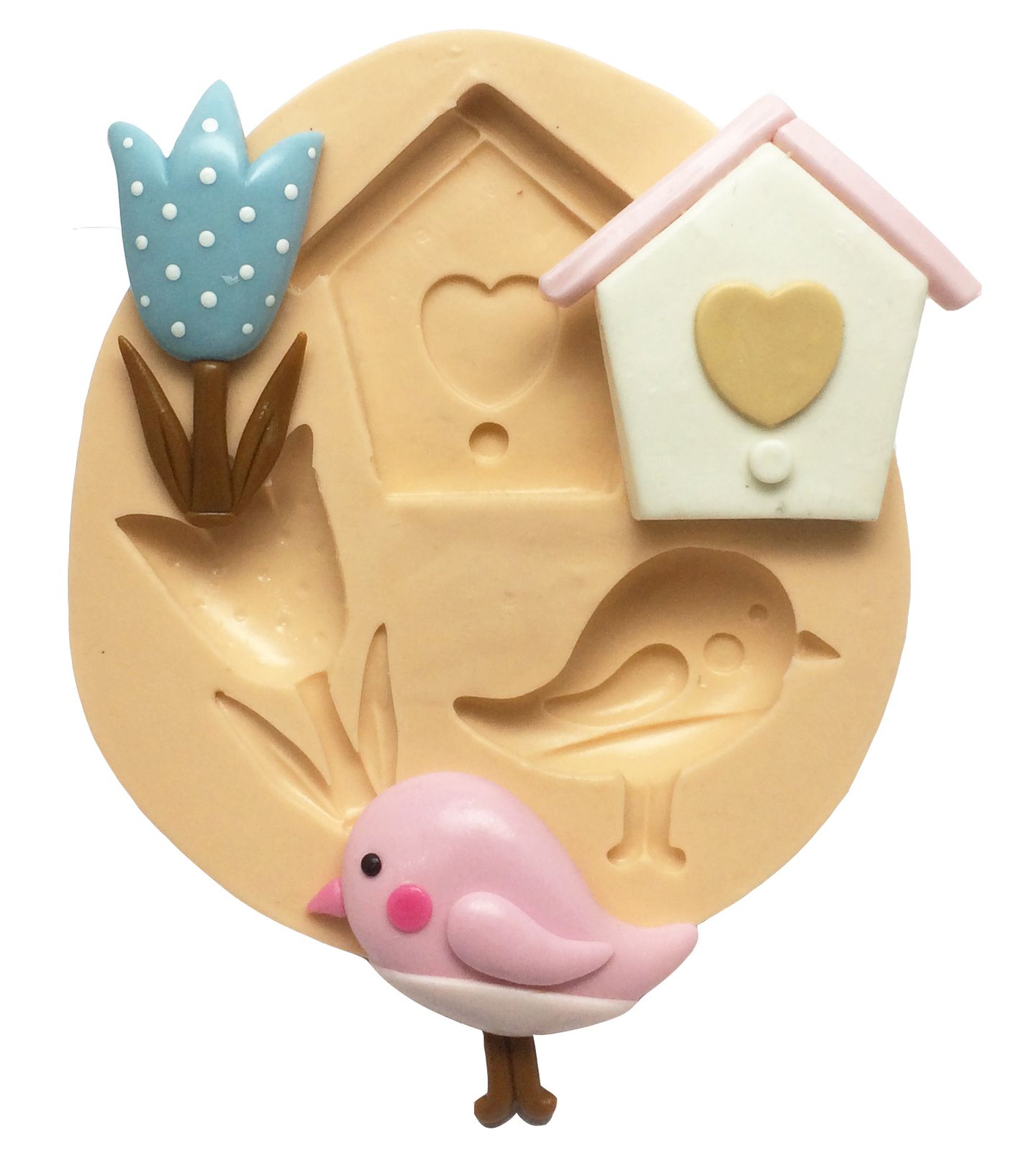 Jardim Encantado - Casa, Flor e Pássaro - Grande - P279