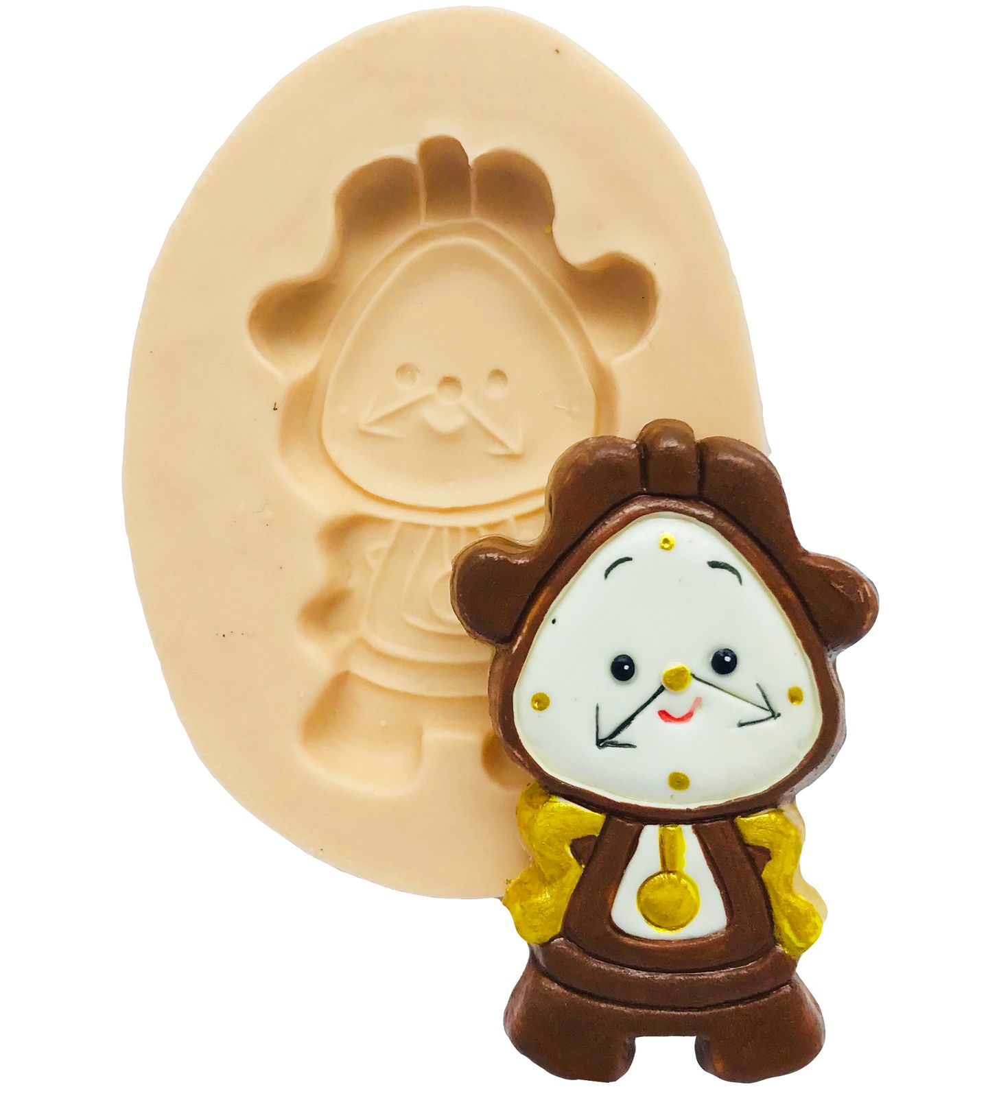 A Bela e A Fera - Relogio Chapado - Medio - P456