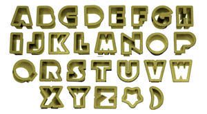 Cortador Blue Star - Letras - 3,5 cm - Cod.8428