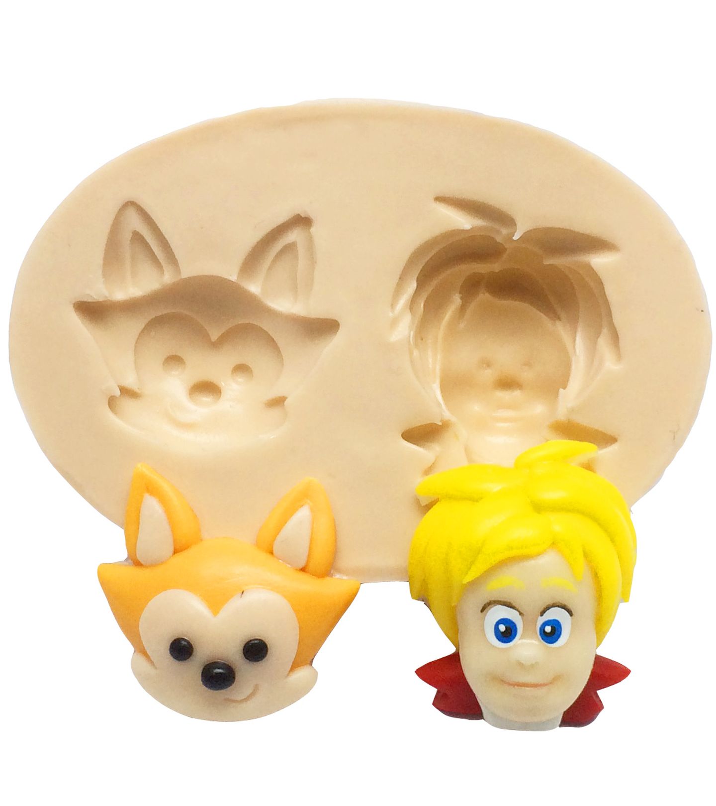 O Pequeno Principe - Rosto Principe e Raposa Medio - P274