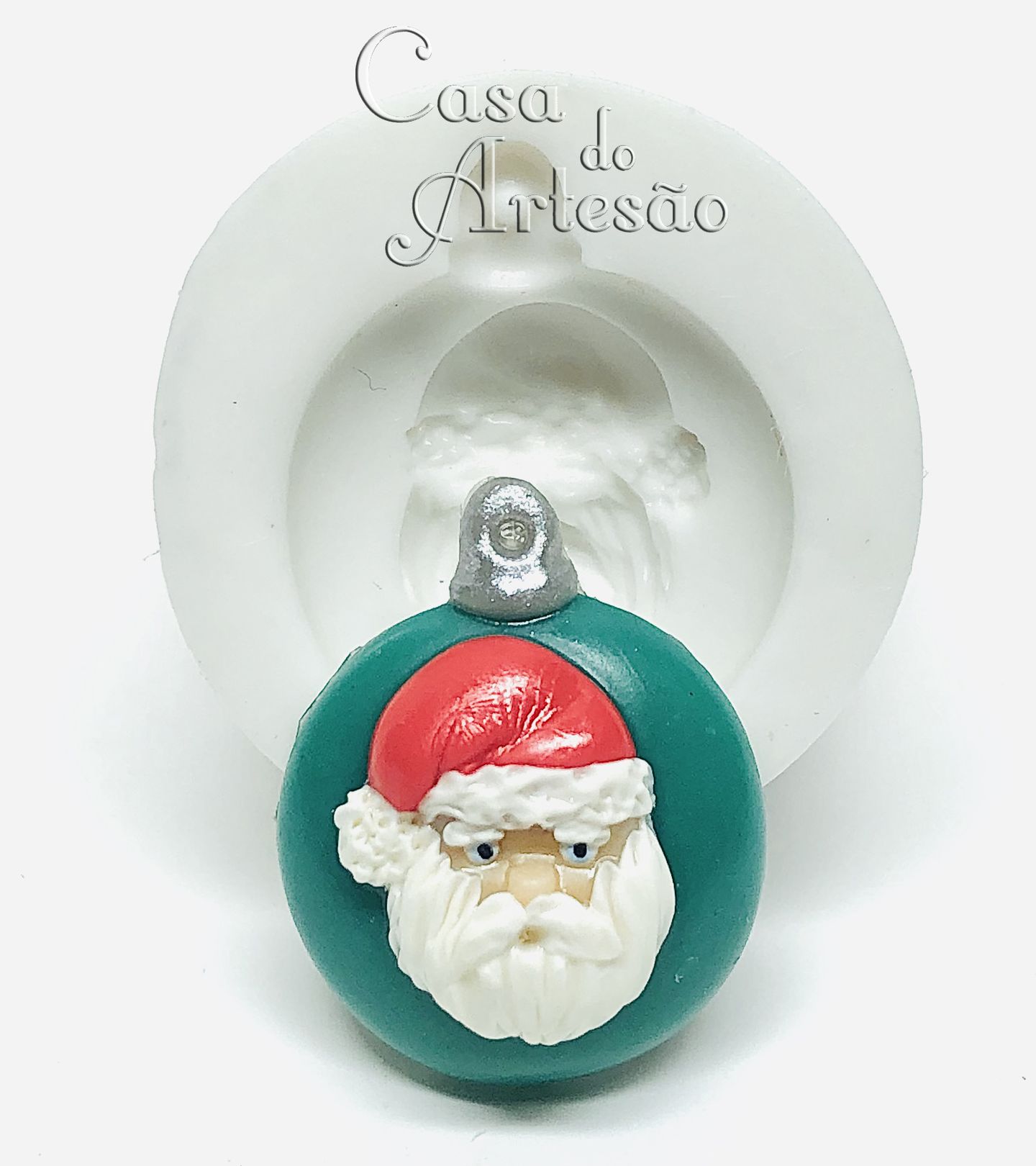 Natal - Rosto Papai Noel na Bola - Pequeno - P894