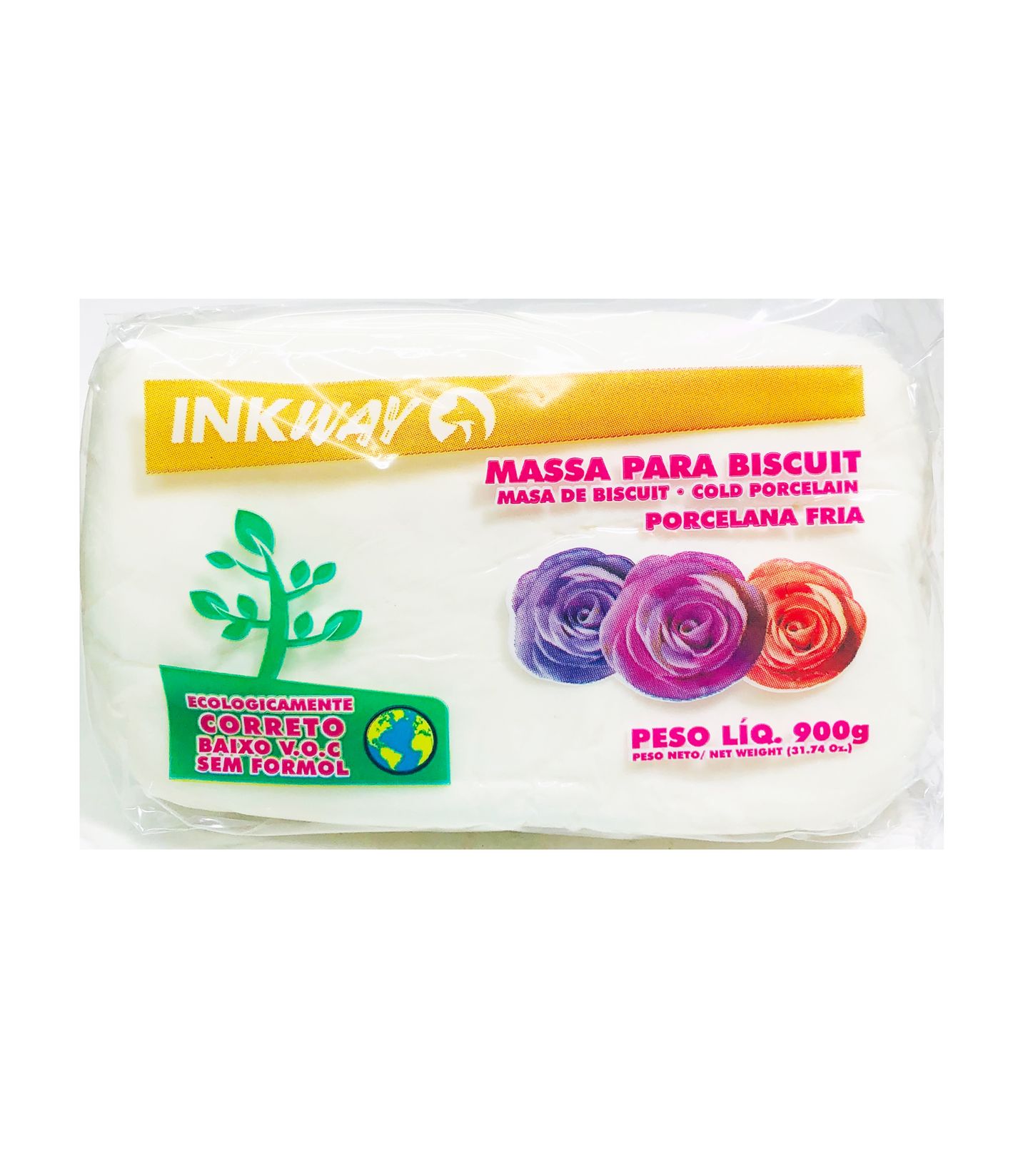 Massa p/ Biscuit - Inkway - Natural - 900 g