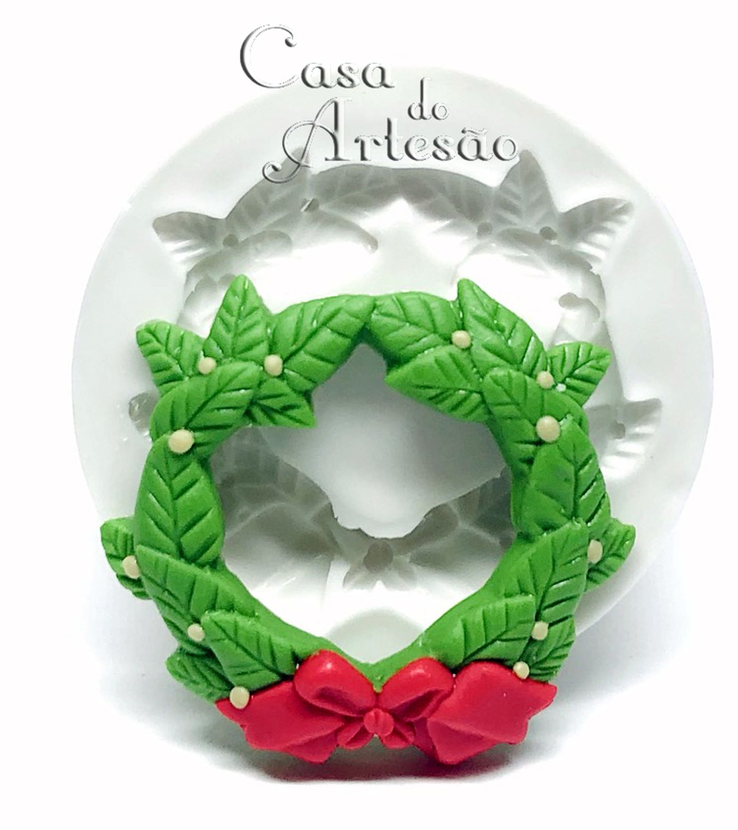 Molde de silicone - Natal - Guirlanda - Pequena - P929