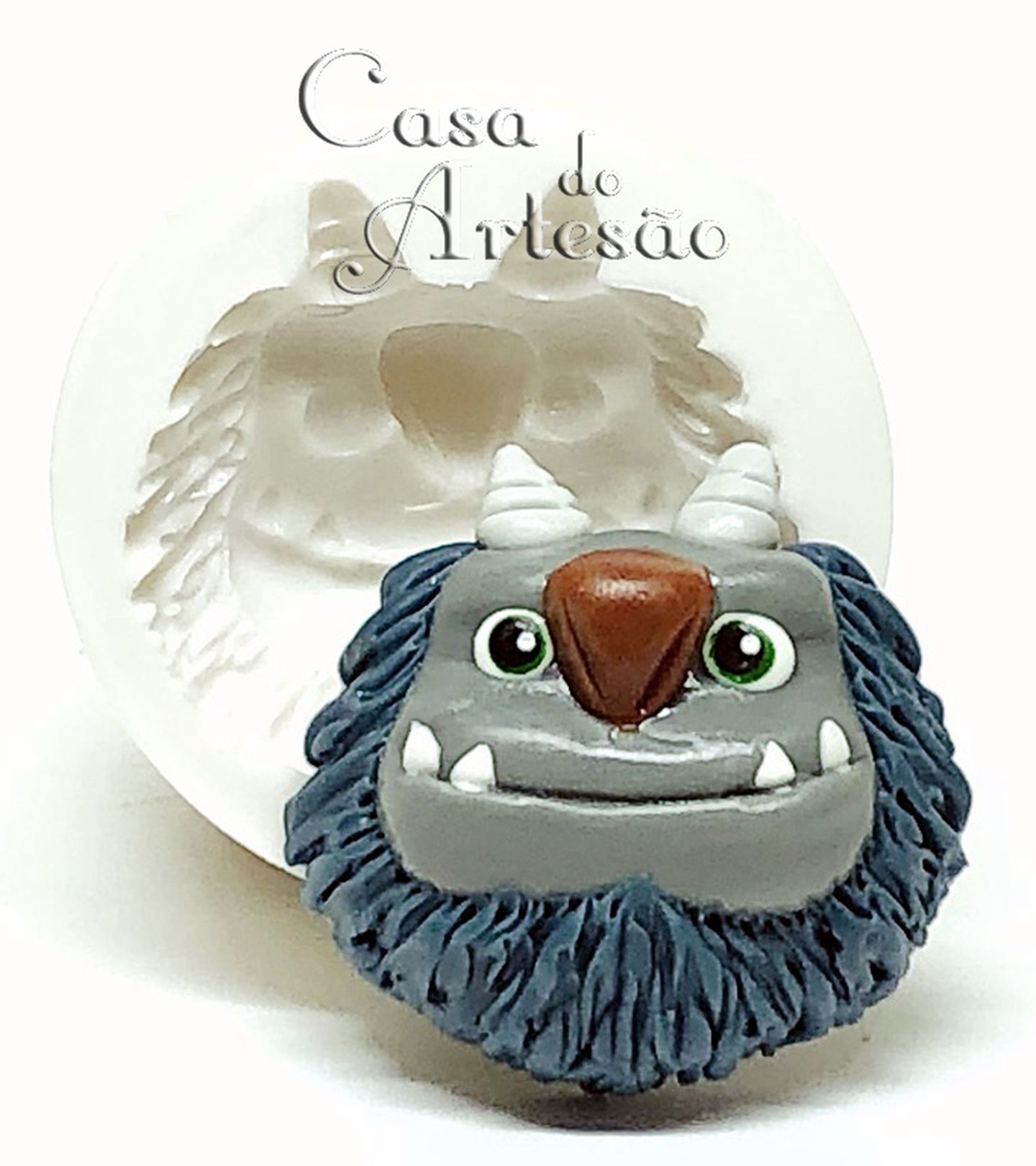 Molde de silicone - Caçadores de Trolls - Rosto AAARRRGGHH!!! - Medio - P946