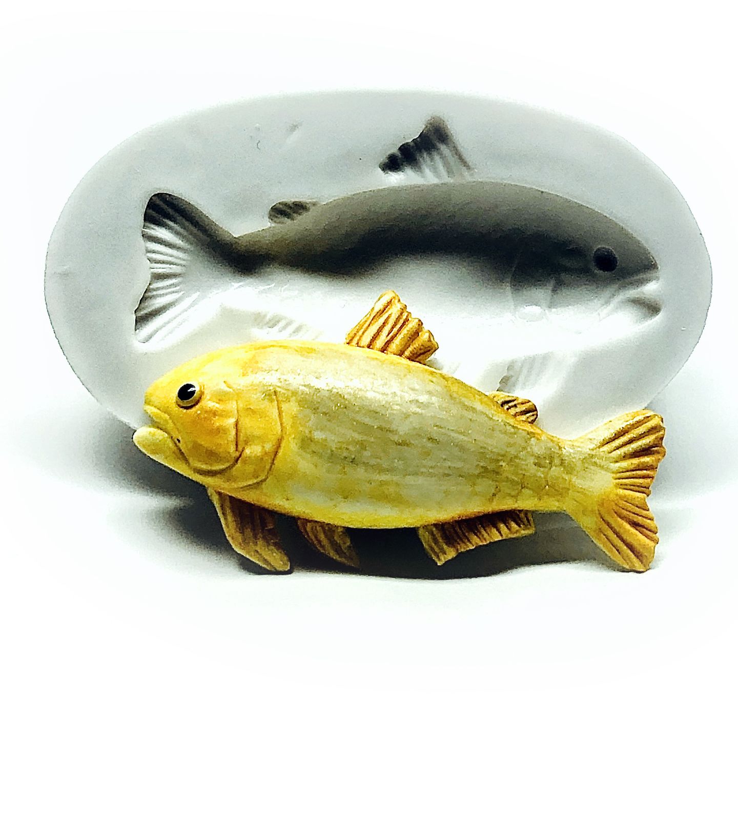 Molde de silicone - Peixe - Dourado - Medio - P987