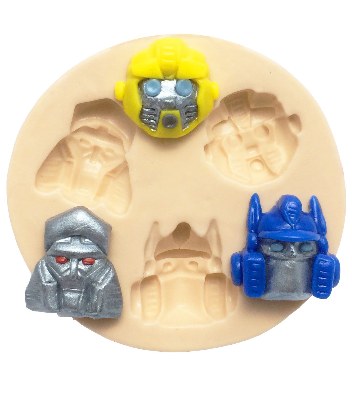 Transformers - Rosto Megatron, Optimus e Bumblebee - Pq - P267