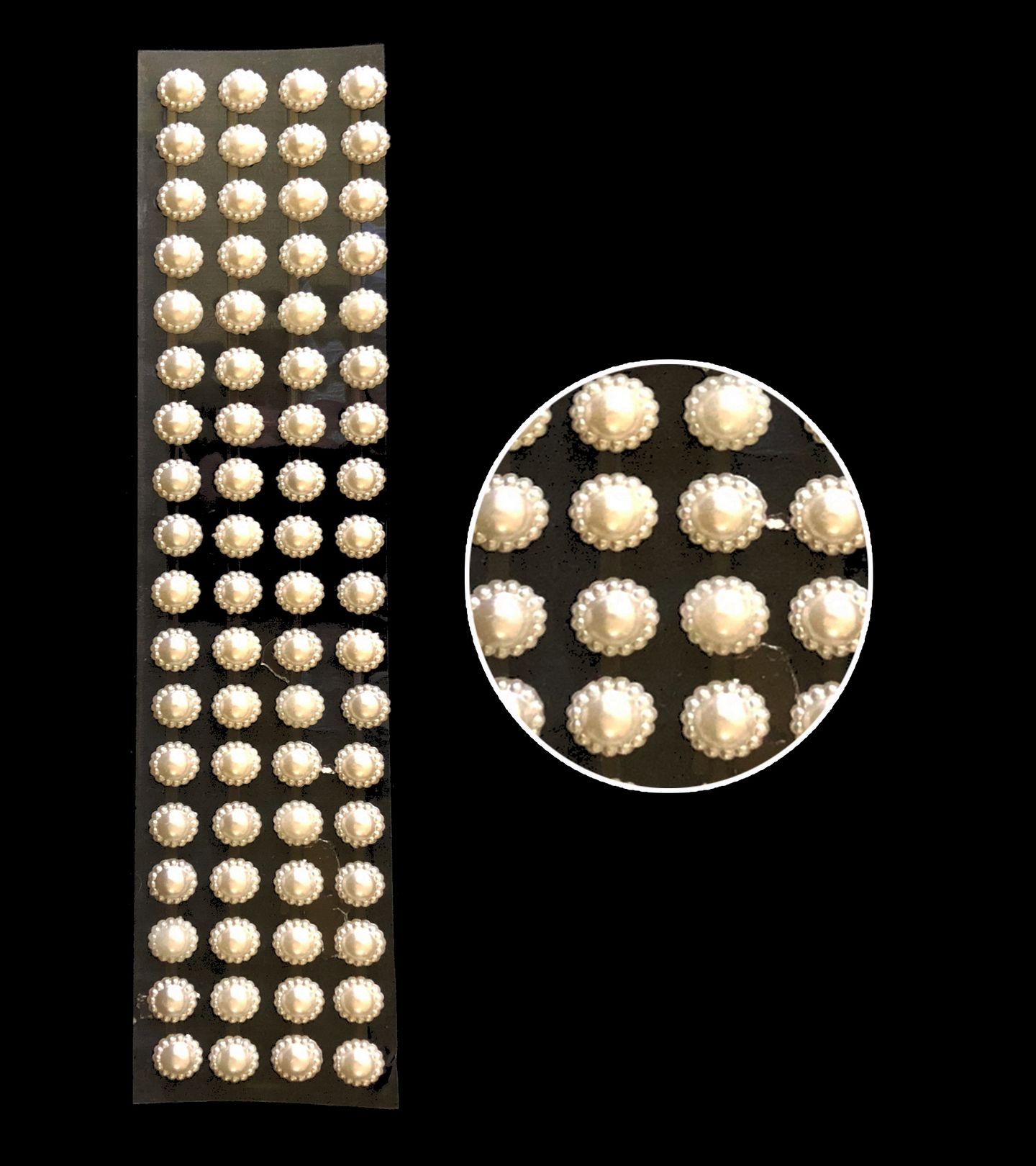 Adesivo - Cartela - 1/2 Perola Flor - 12 mm