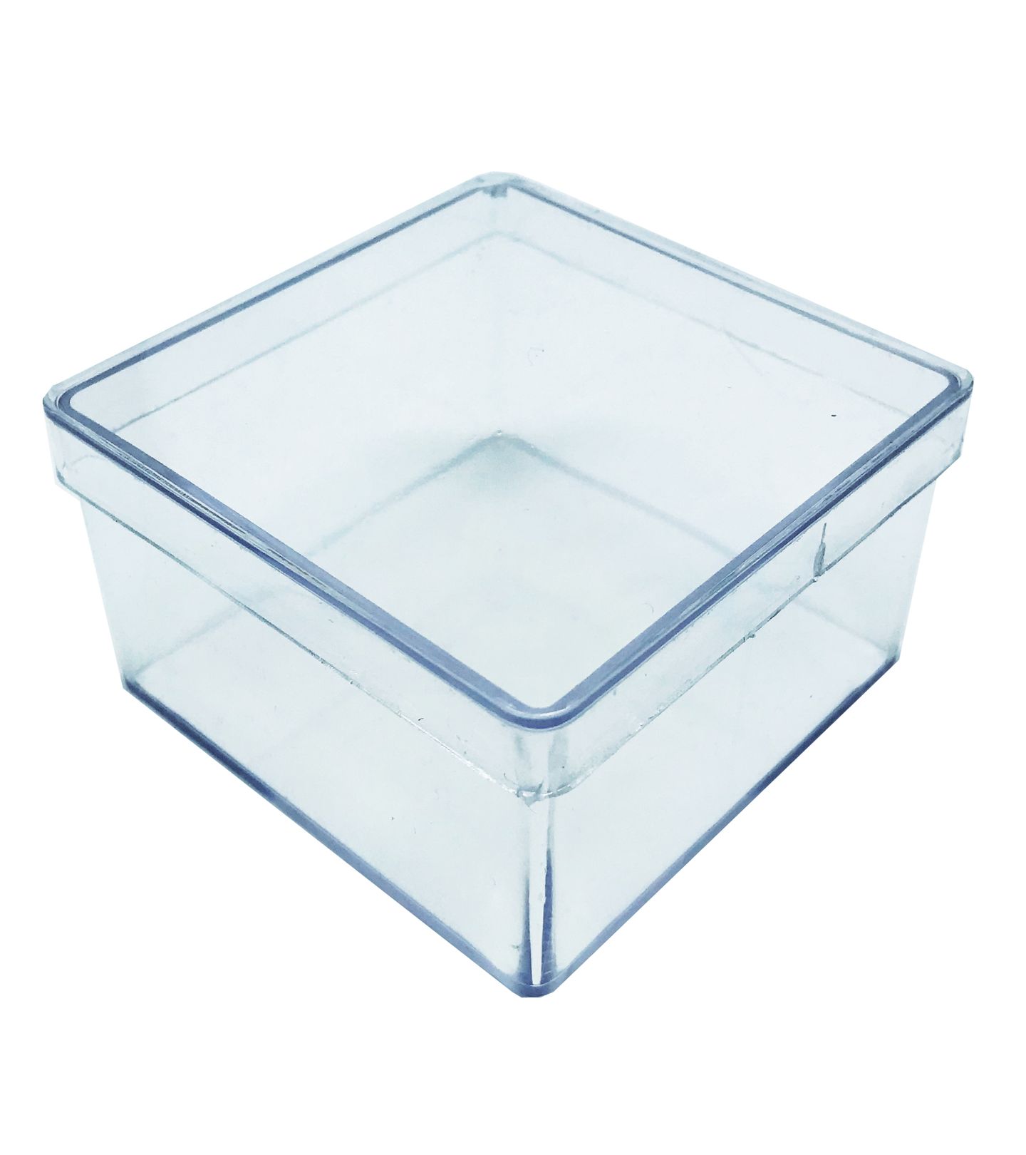 Caixa Acrilica c/ Tampa - 7 X 7 X 4 cm - Tampa Sobreposta