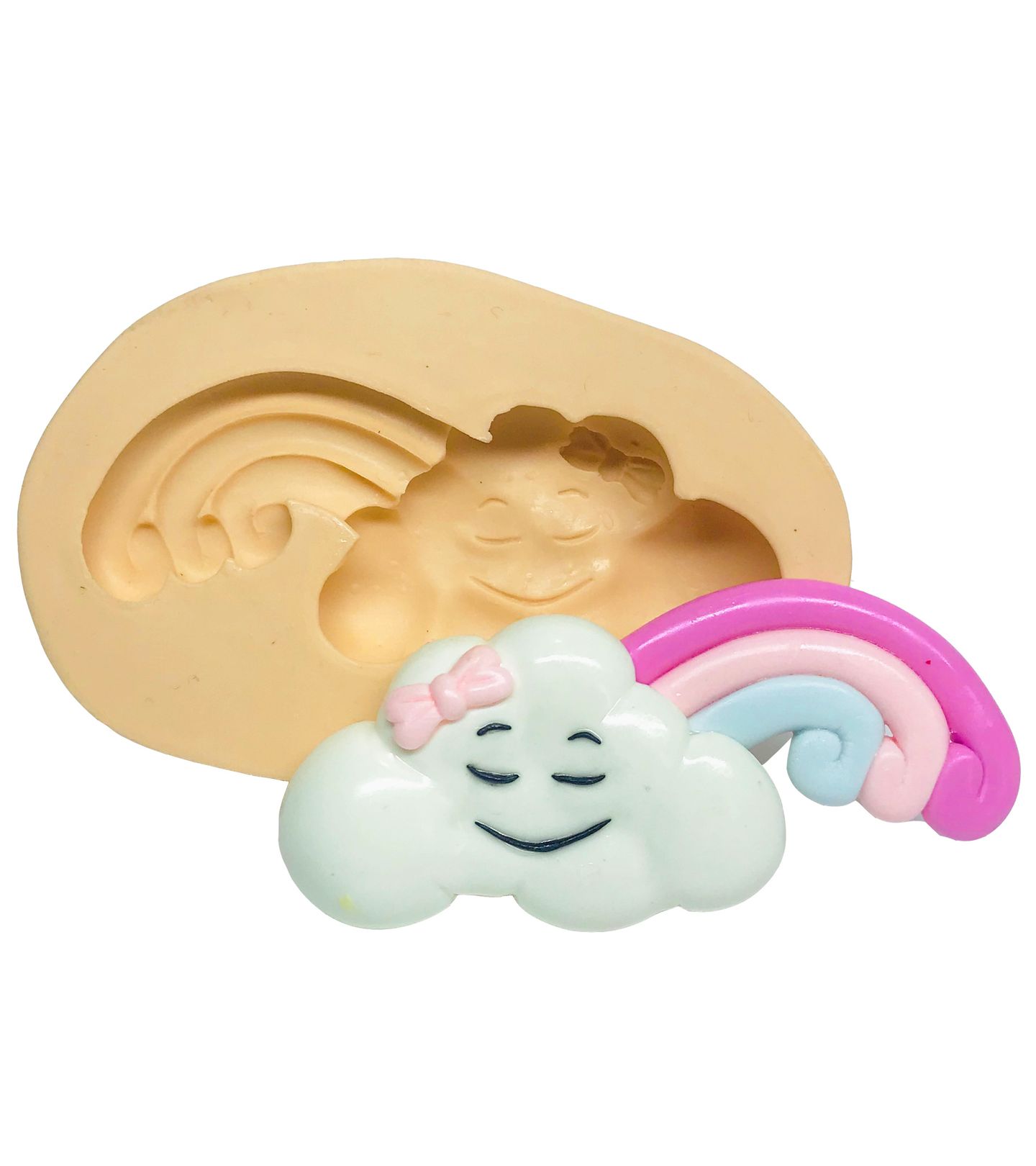 Chuva de Amor - Nuvem com Arco Iris - Mod.01  - Extra Grande - P516