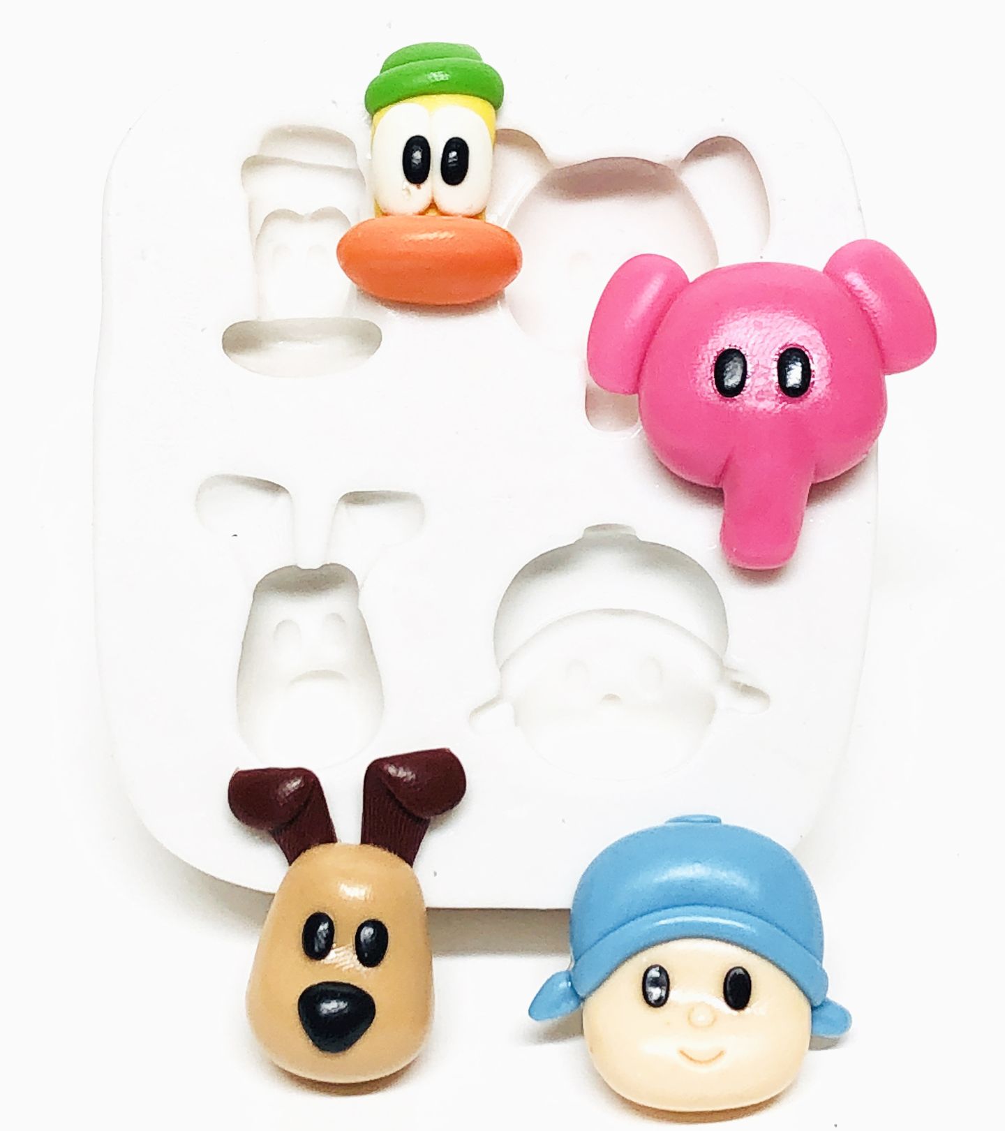 Pocoyo - Rosto Pato, Elly, Loula e Pocoyo - P236