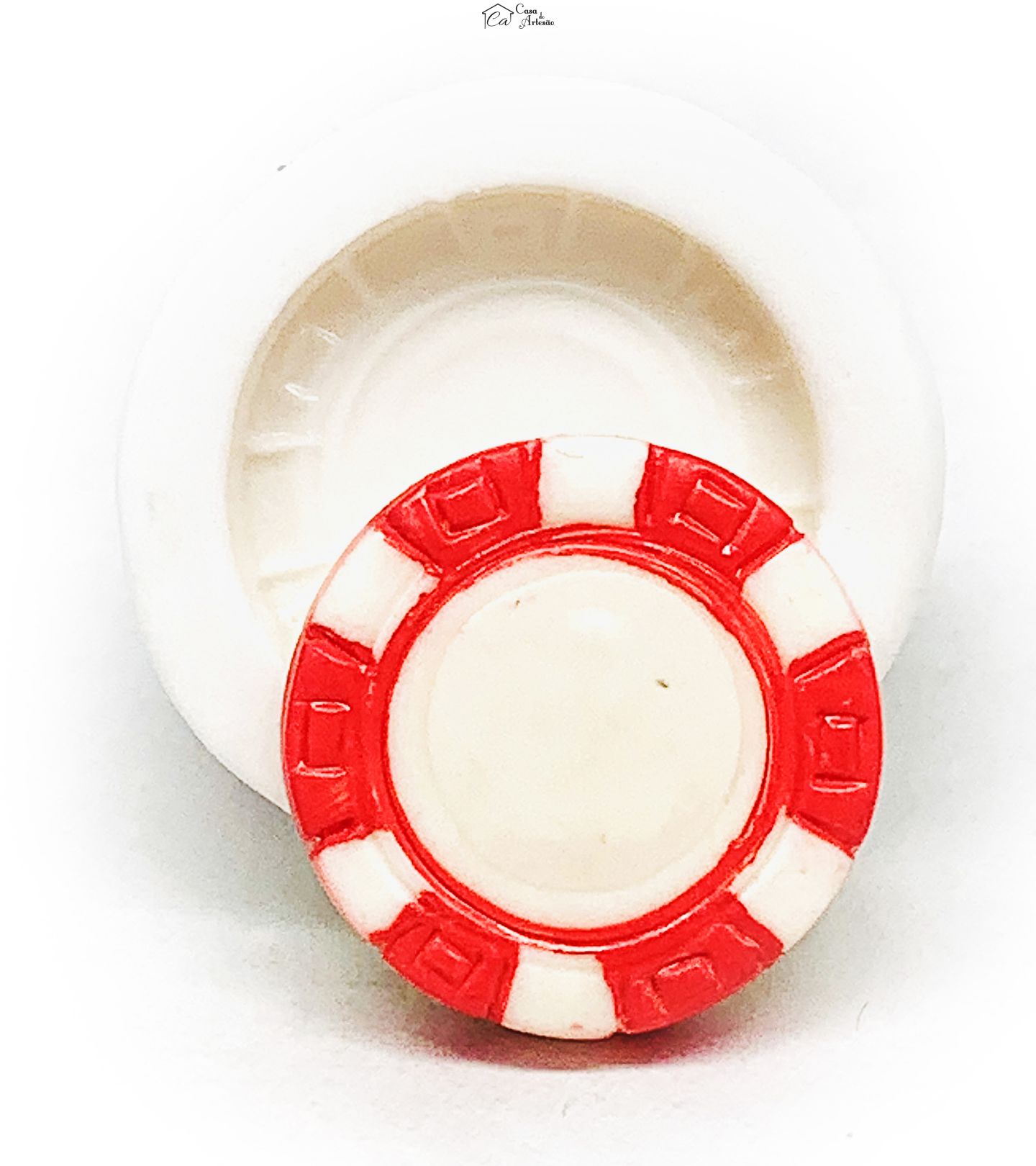 Molde de silicone - Cassino - Ficha Poker - Pequena - P1168
