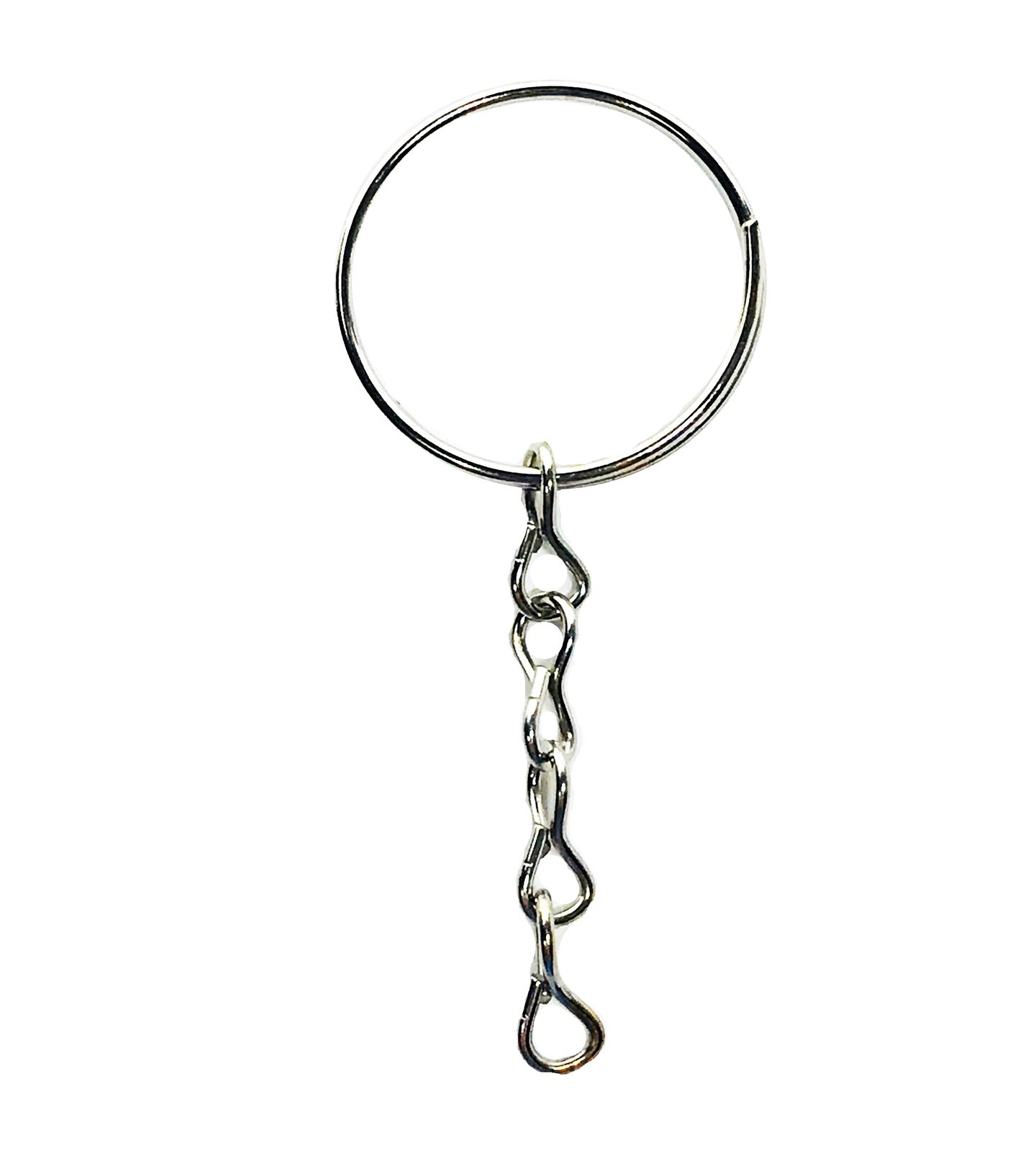 Base p/ Chaveiro Niquelada - Fina - Pacote c/ 50 pç